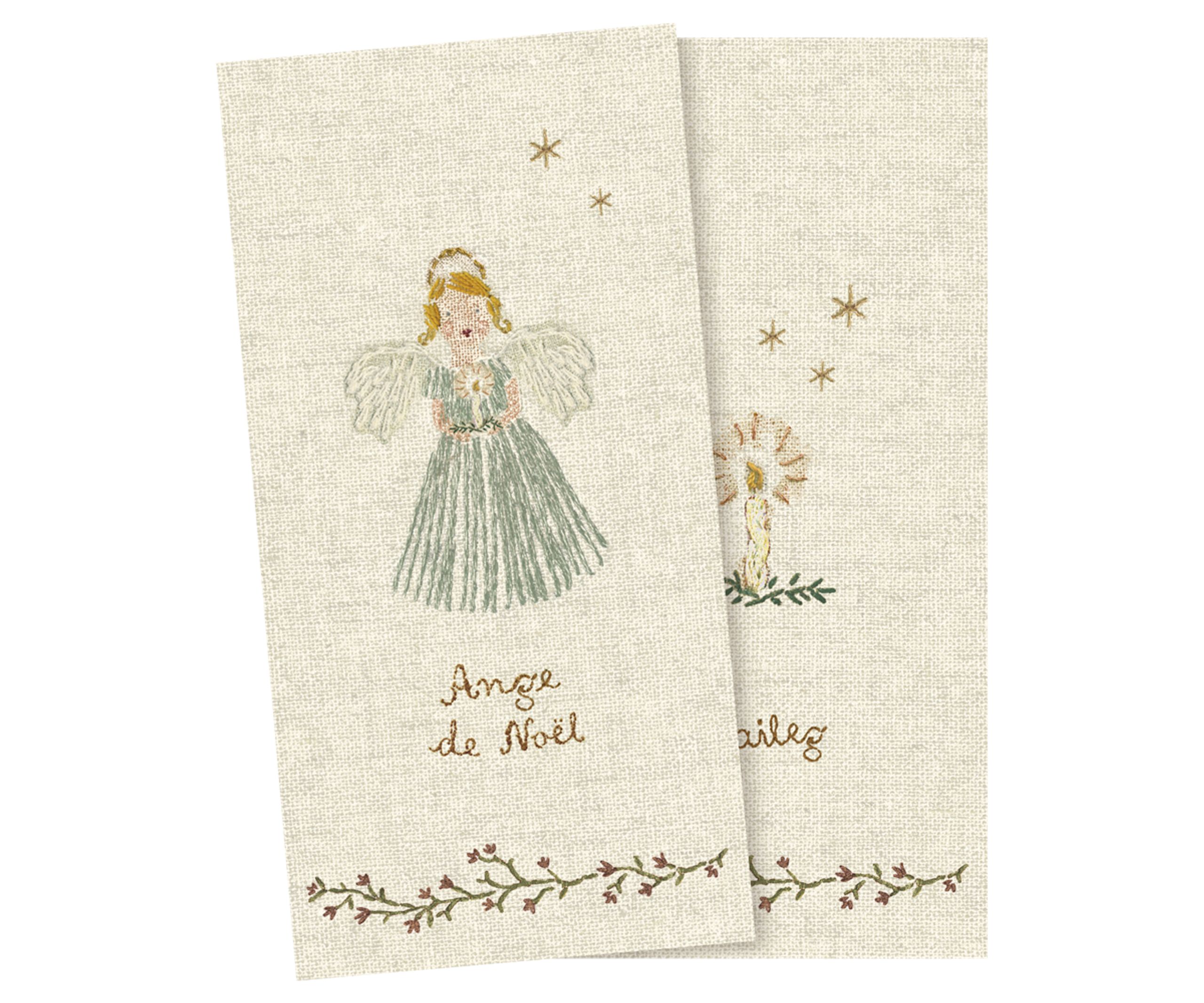 Maileg - Paper Napkin - Napkin, Ange de noël - Blue - Small