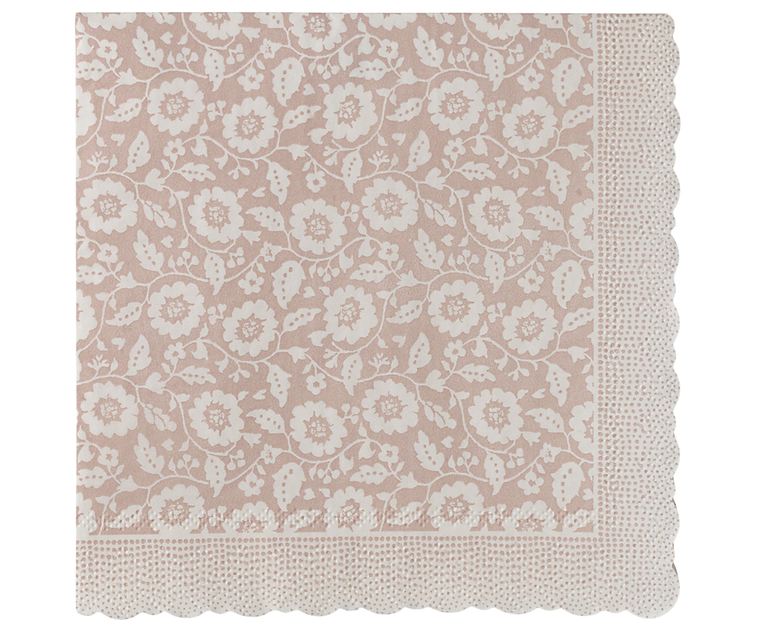 Maileg - Paper Napkin - Napkin - Flowers - Powder