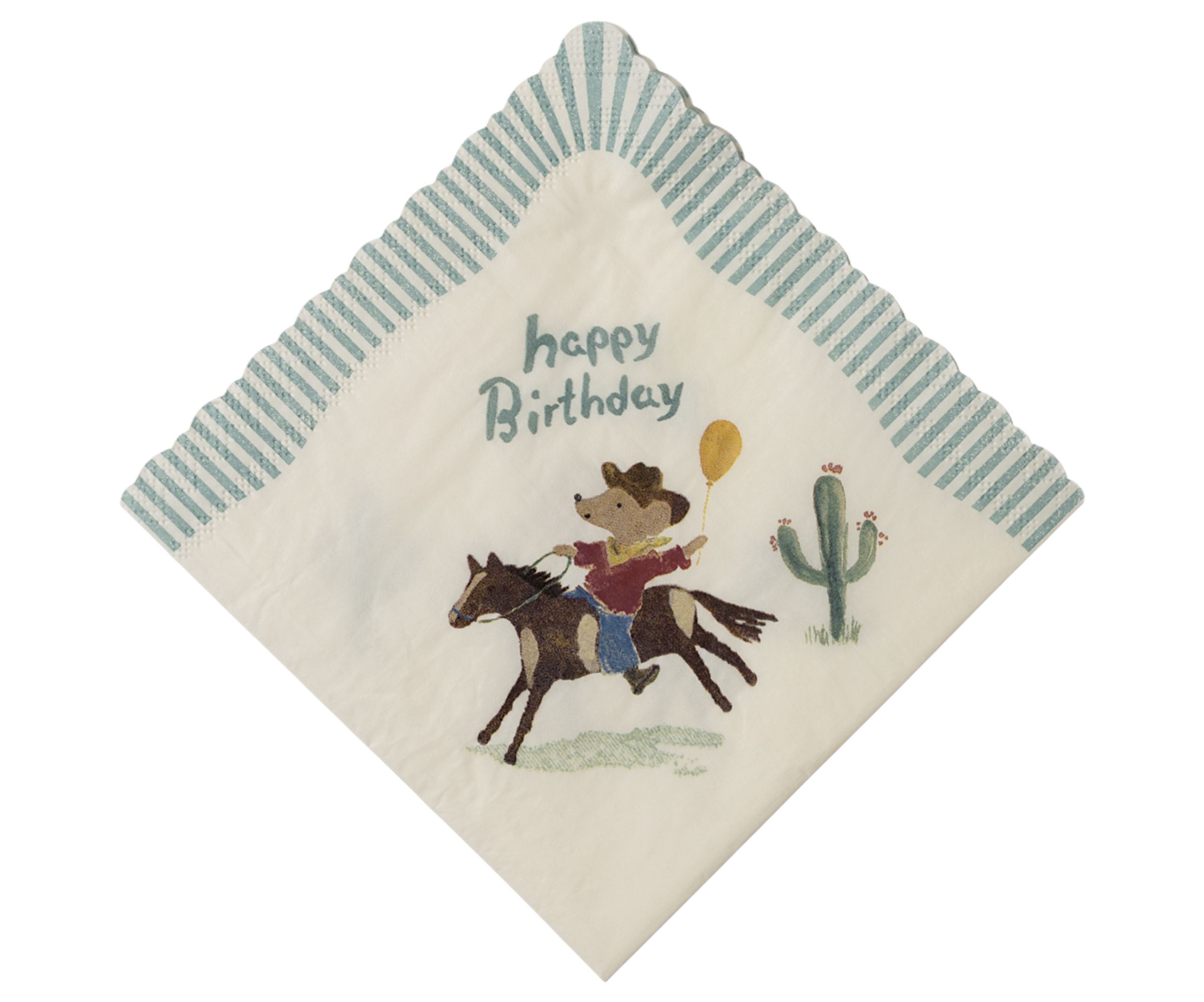 Maileg - Papieren servetten - Napkin, Happy Birthday - Cowboy