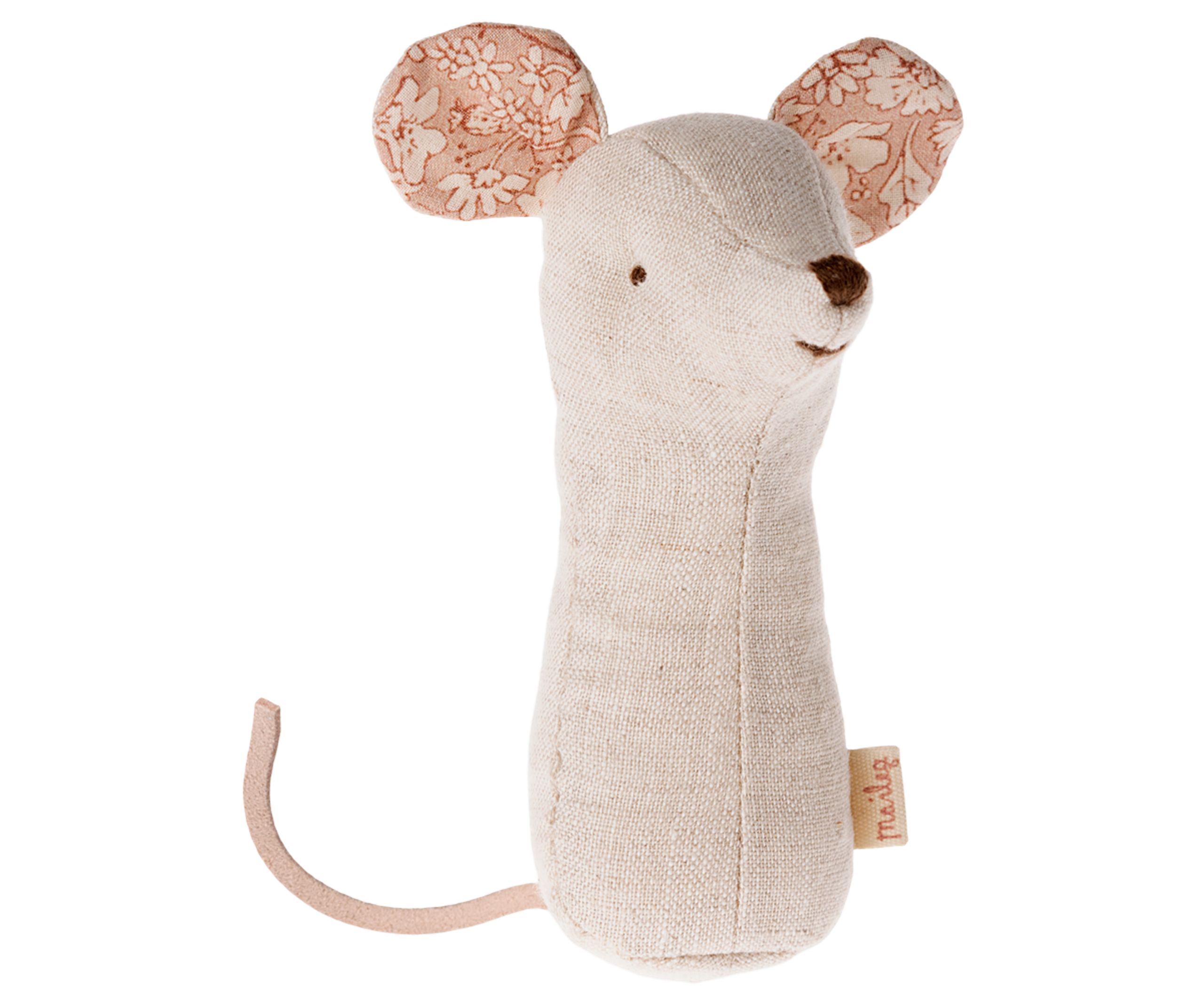 Maileg - Sonajero - Lullaby Friends - Mouse rattle - Nature
