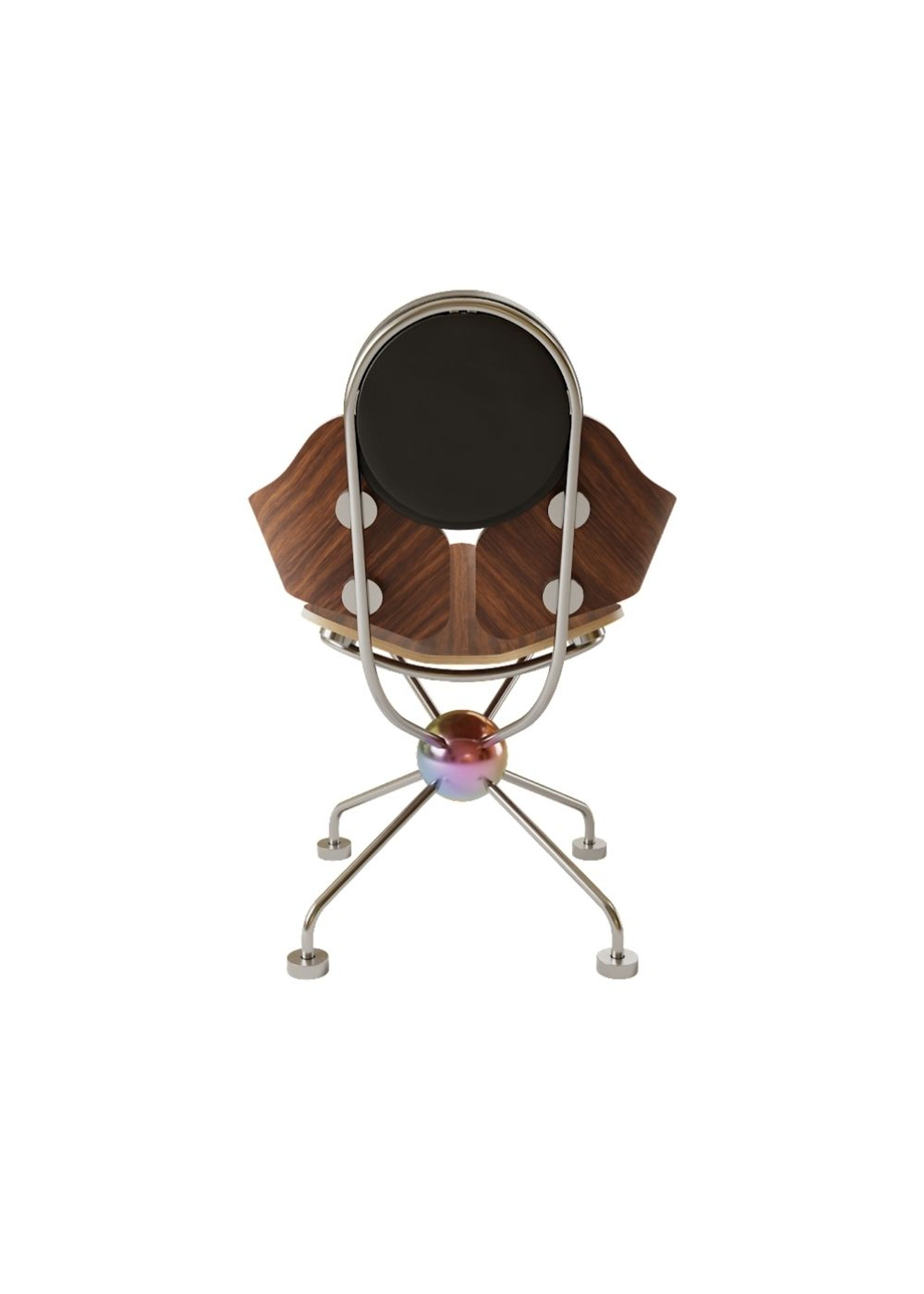 Mak Misho - Esstischstuhl - Wak Chair - Black/Electroplated