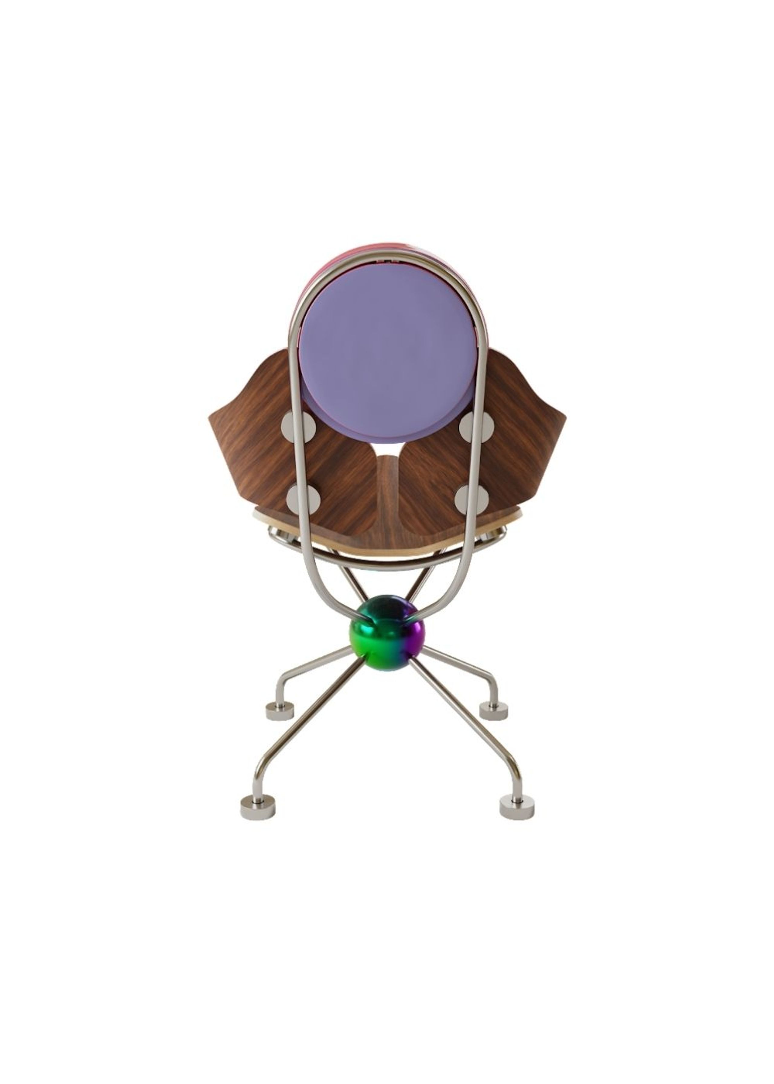 Mak Misho - Spisebordsstol - Wak Chair - Lavendel/Cherry/Electroplated