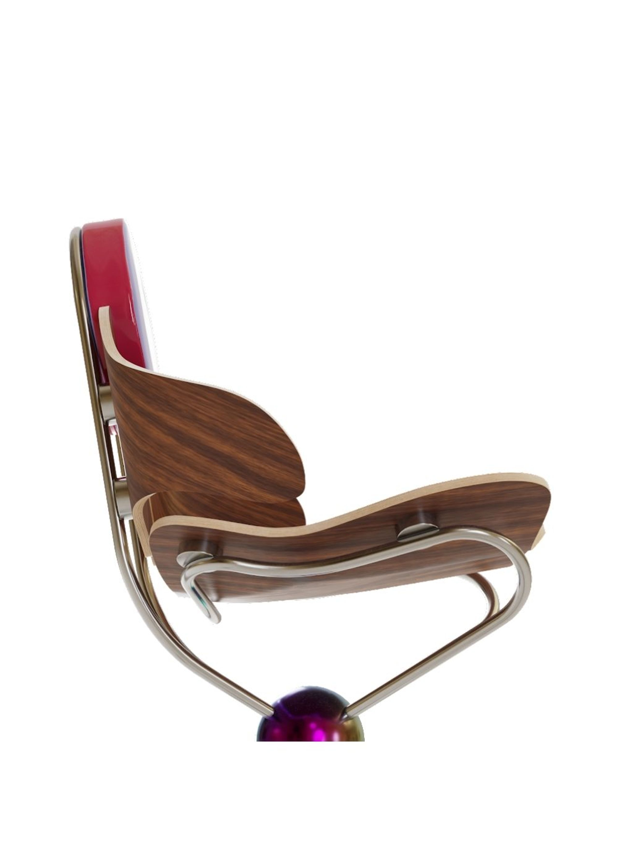 Mak Misho - Spisebordsstol - Wak Chair - Lavendel/Cherry/Electroplated