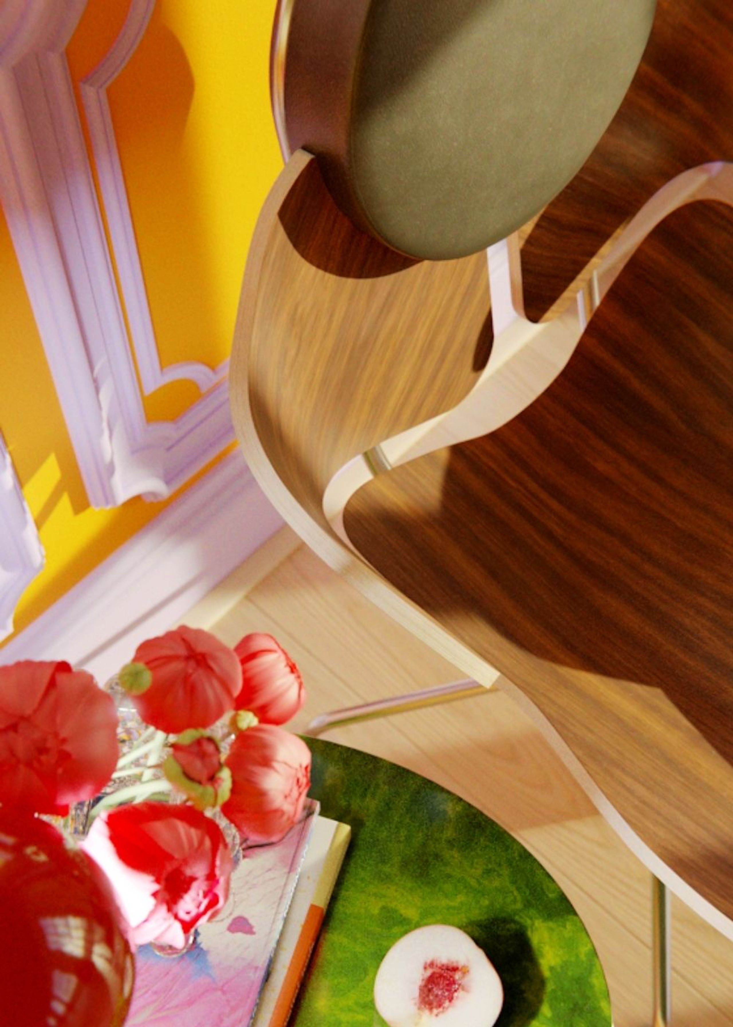 Mak Misho - Spisebordsstol - Wak Chair - Lavendel/Cherry/Electroplated