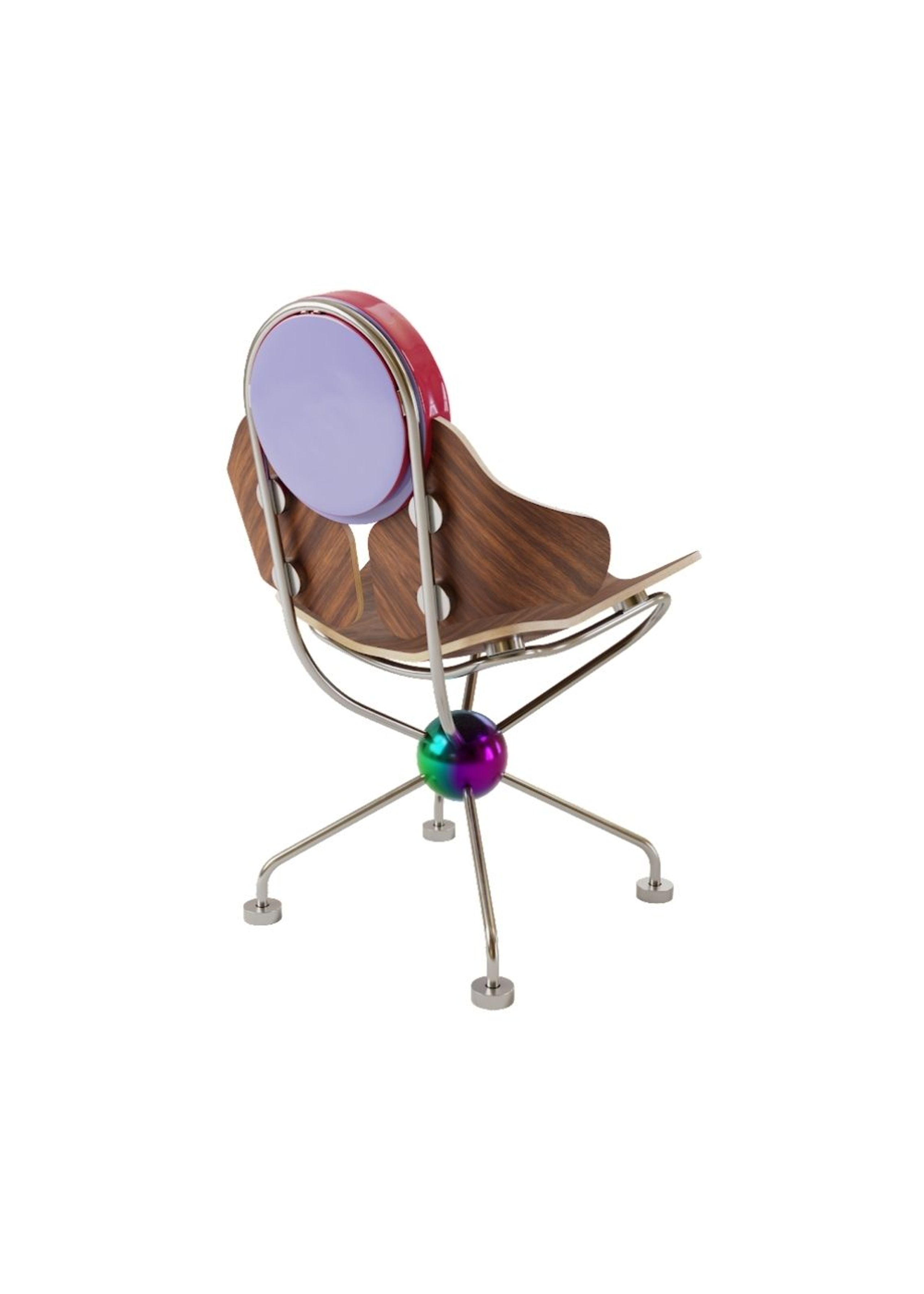 Mak Misho - Spisebordsstol - Wak Chair - Lavendel/Cherry/Electroplated