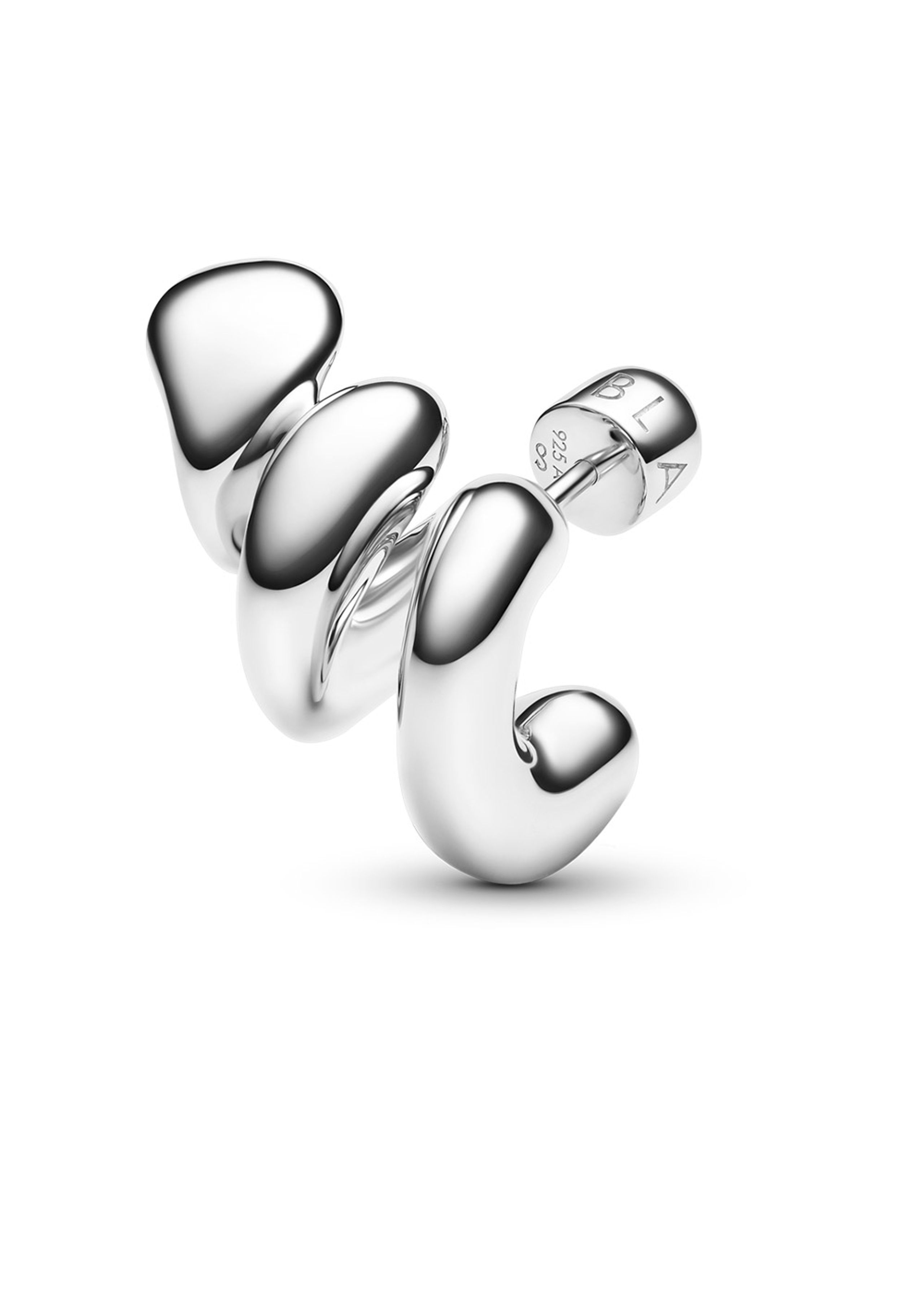 Maria Black - Ohrring - Coil Crawler Earring - Right - Silver