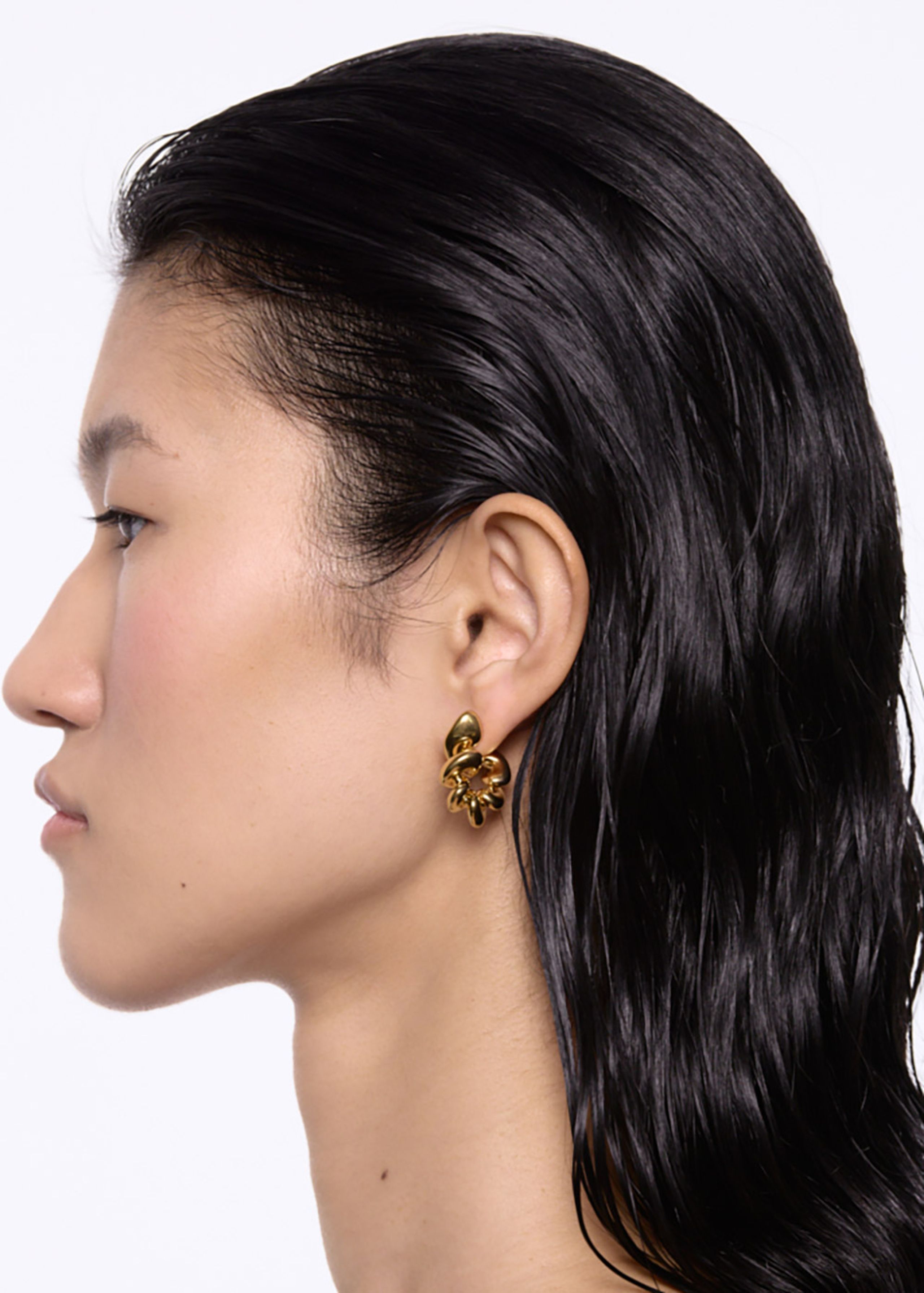 Maria Black - Earring - Coil Hoop Medium - Left - Goldplated