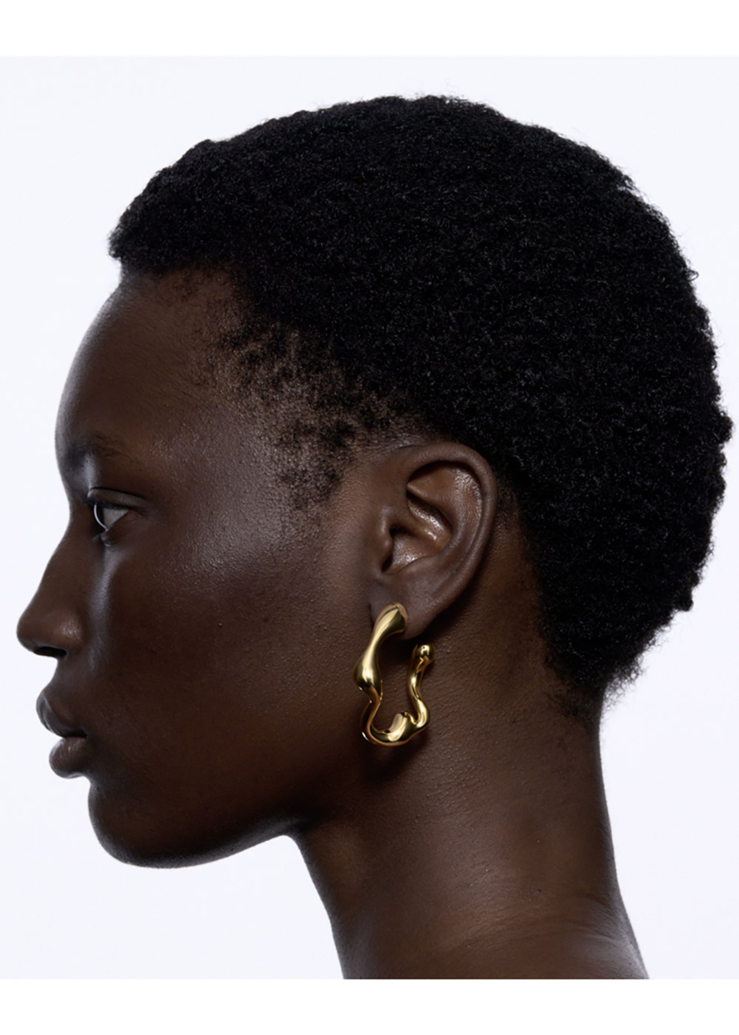 Maria Black - Ohrring - Splash Hoop Small - Gold plated