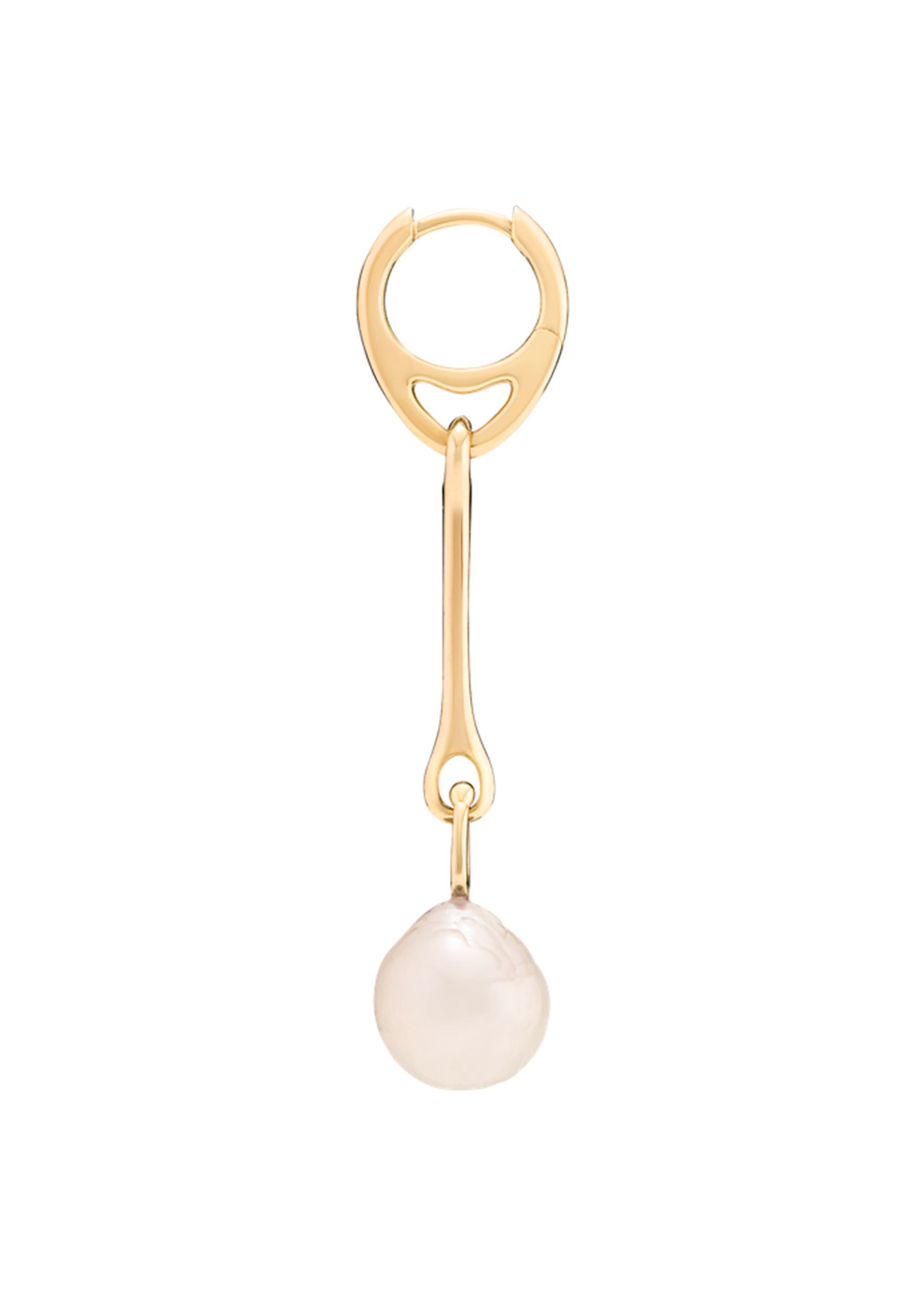Maria Black - Ørering - Squash Earring White Pearl - Gold