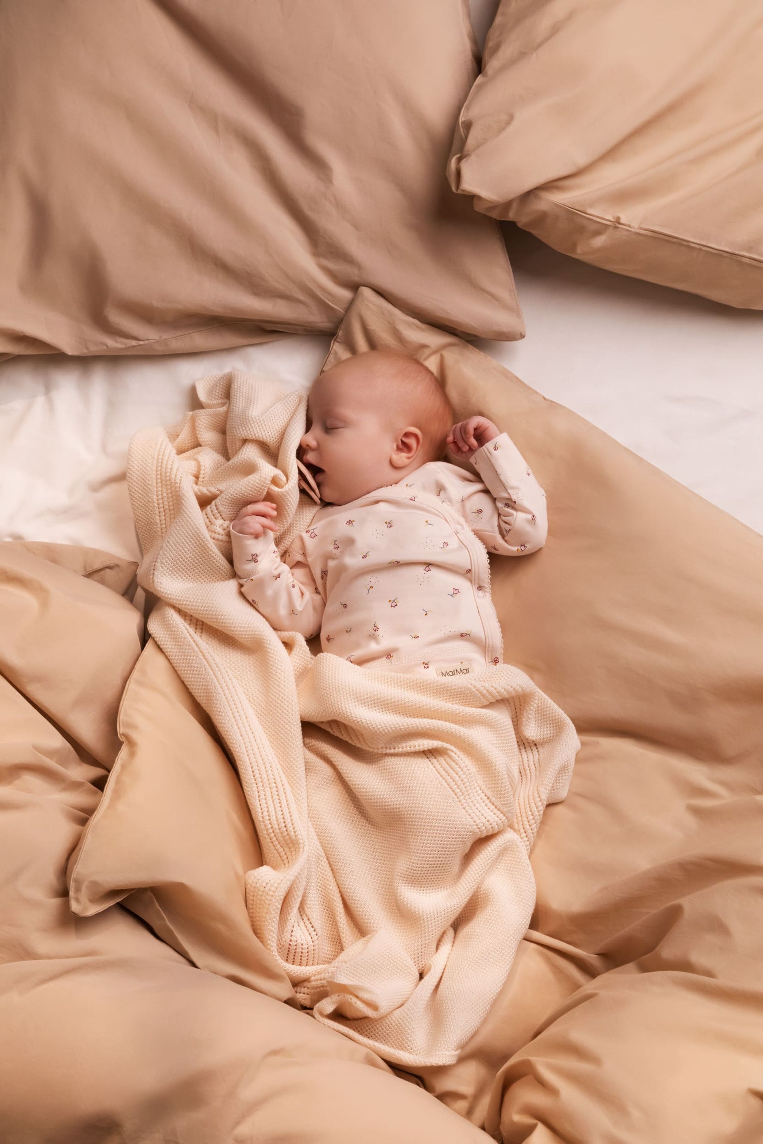 MarMar Copenhagen - Sengetøj - Sengetøj crispy poplin voksen - Beige Rose