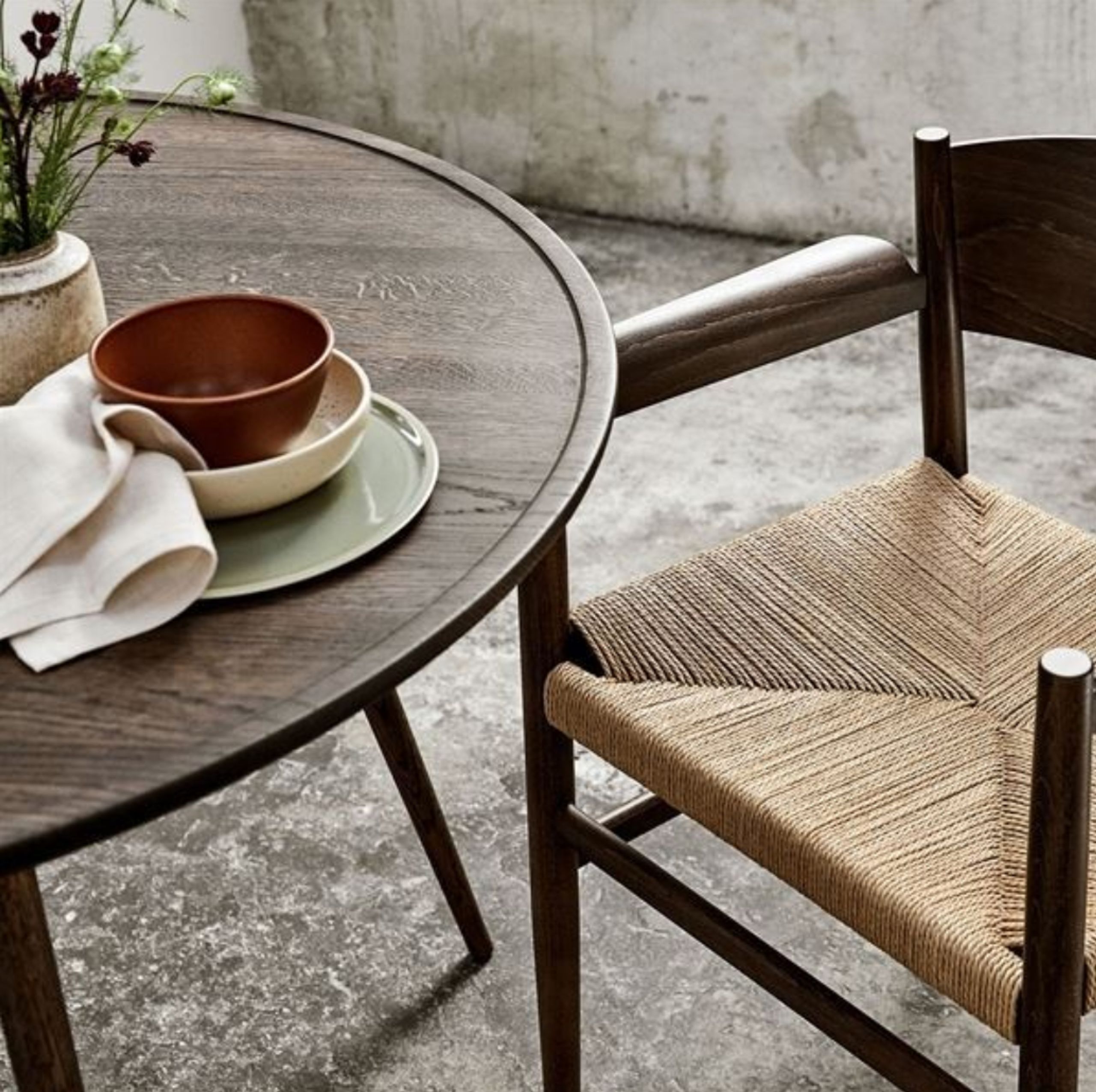 Mater - Dining Table - Accent Dining Table - Sirka grey stained oak