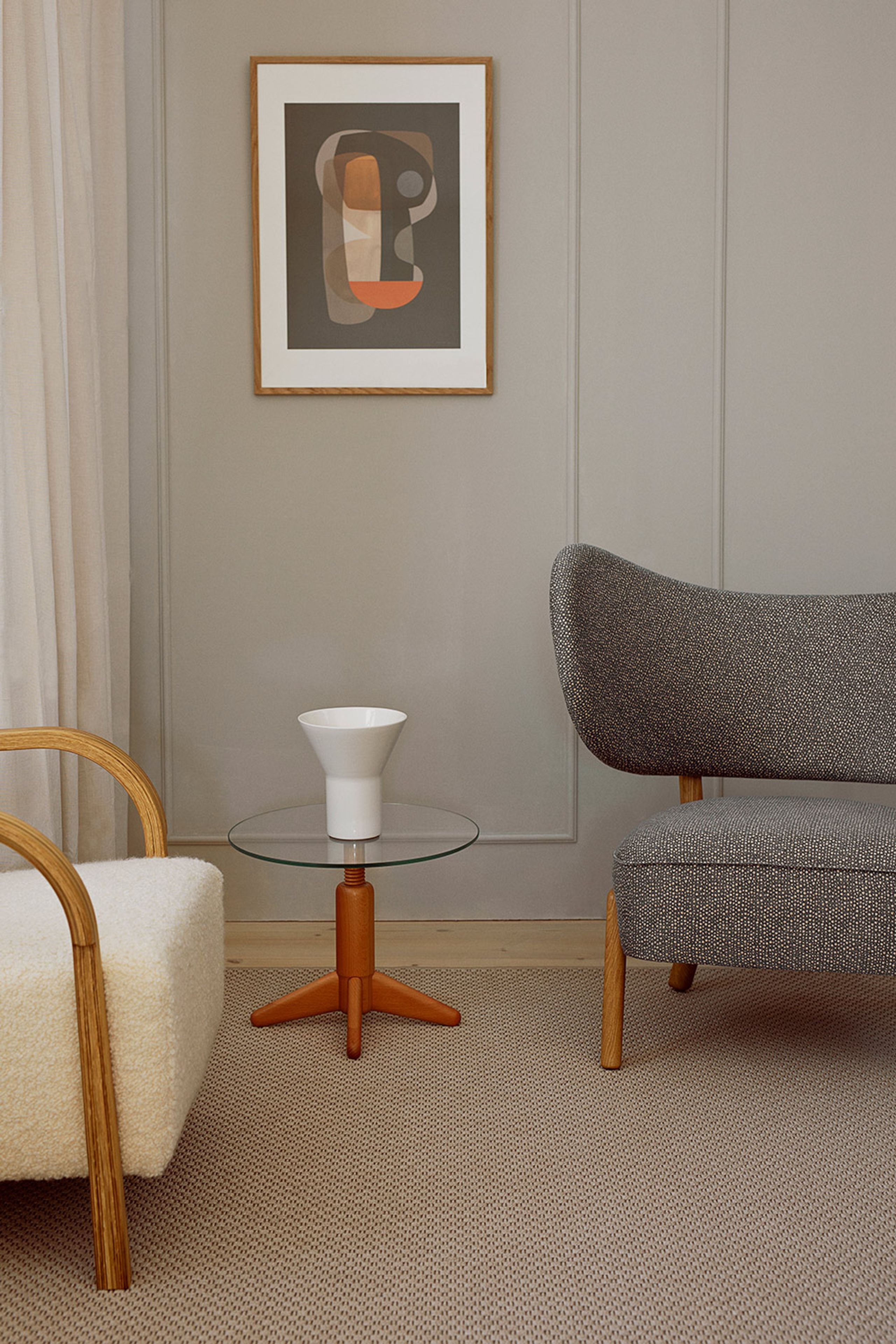 Mazo - Armchair - ARCH Lounge Chair - Fabric: Sheepskin, Moonlight