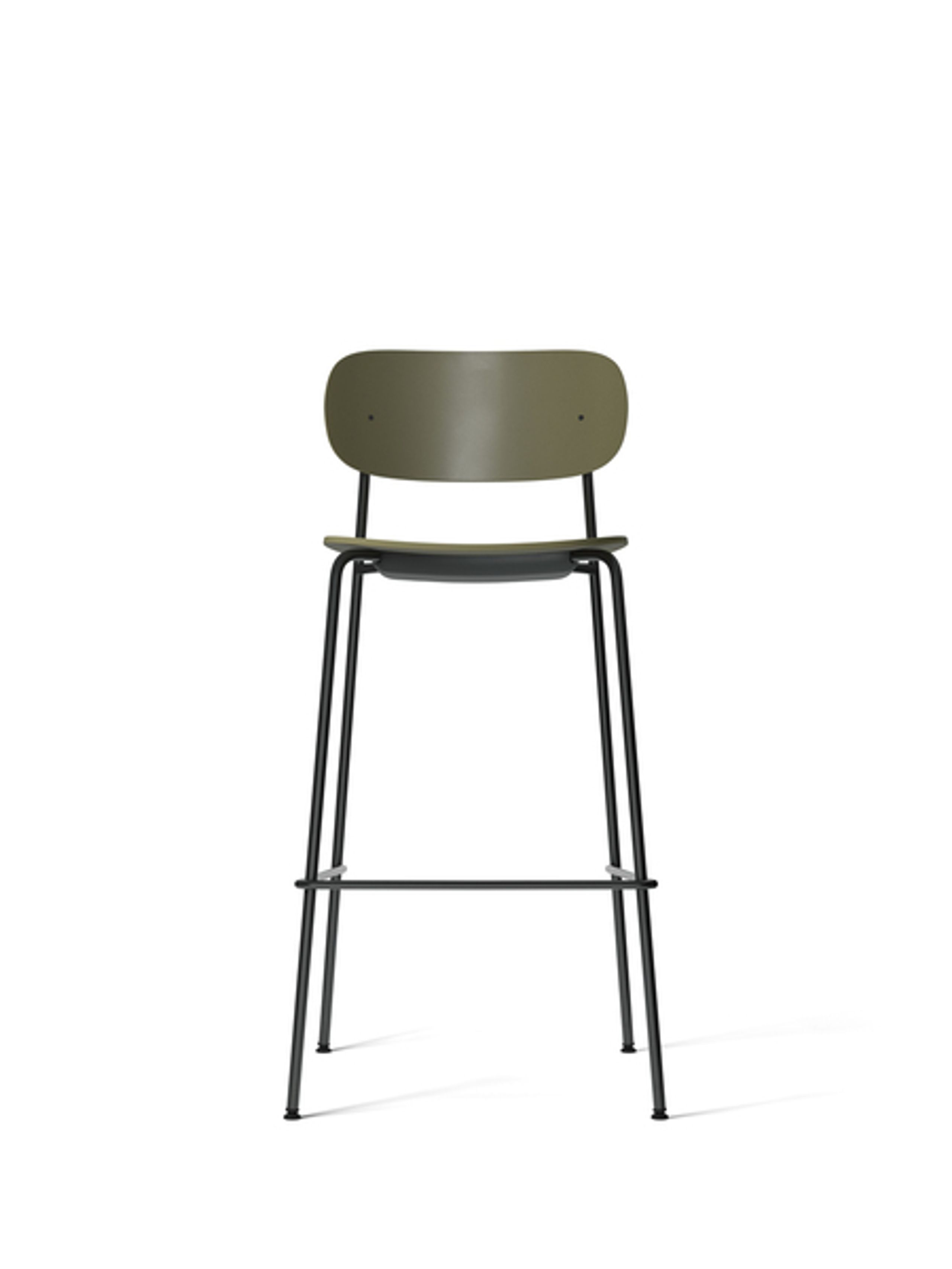 MENU - Barstol - Co Bar Chair - Black Steel / Olive Plastic