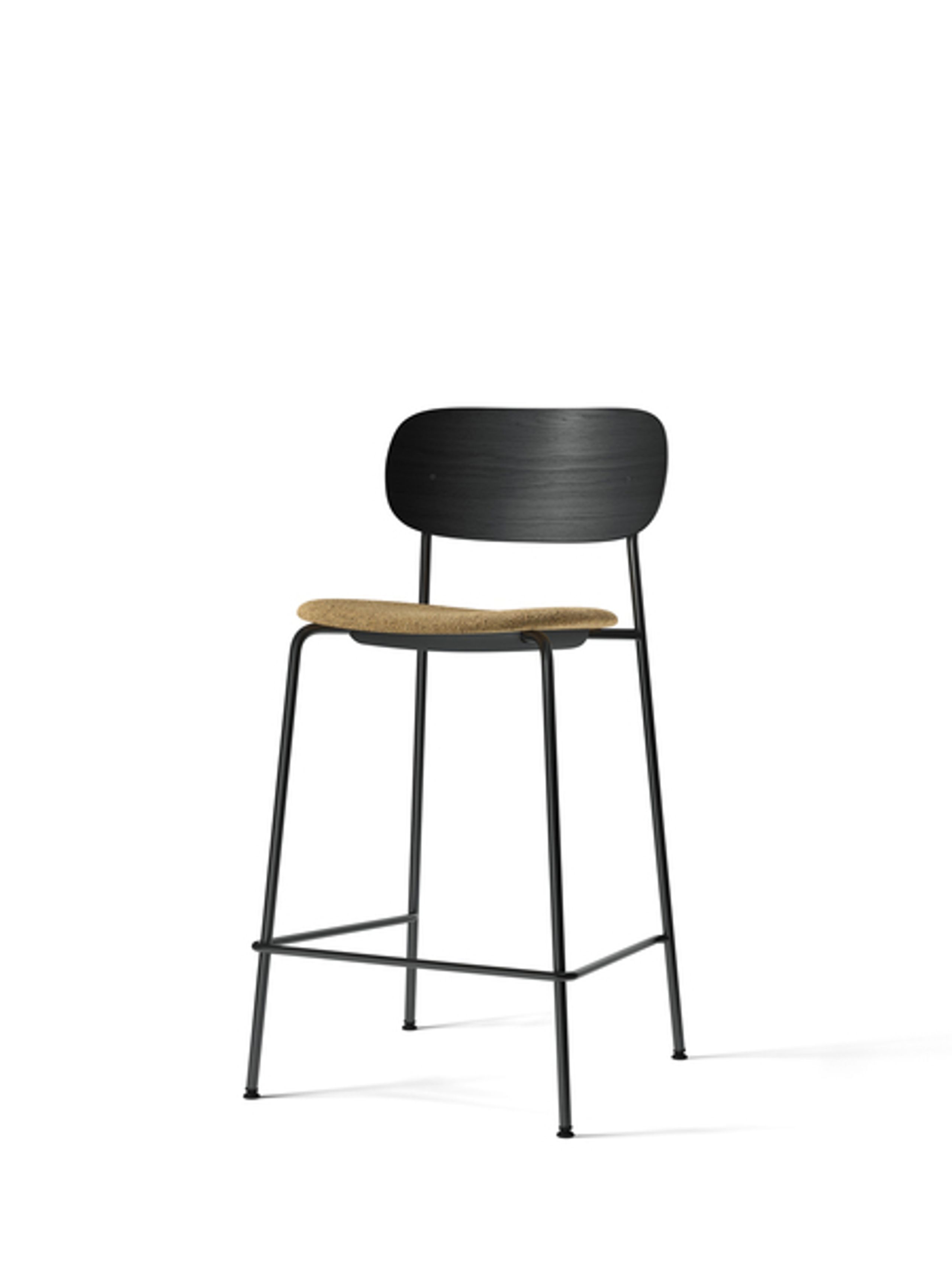 Audo Copenhagen - Barová stolička - Co Counter Chair - Black Steel / Black Oak / Bouclé