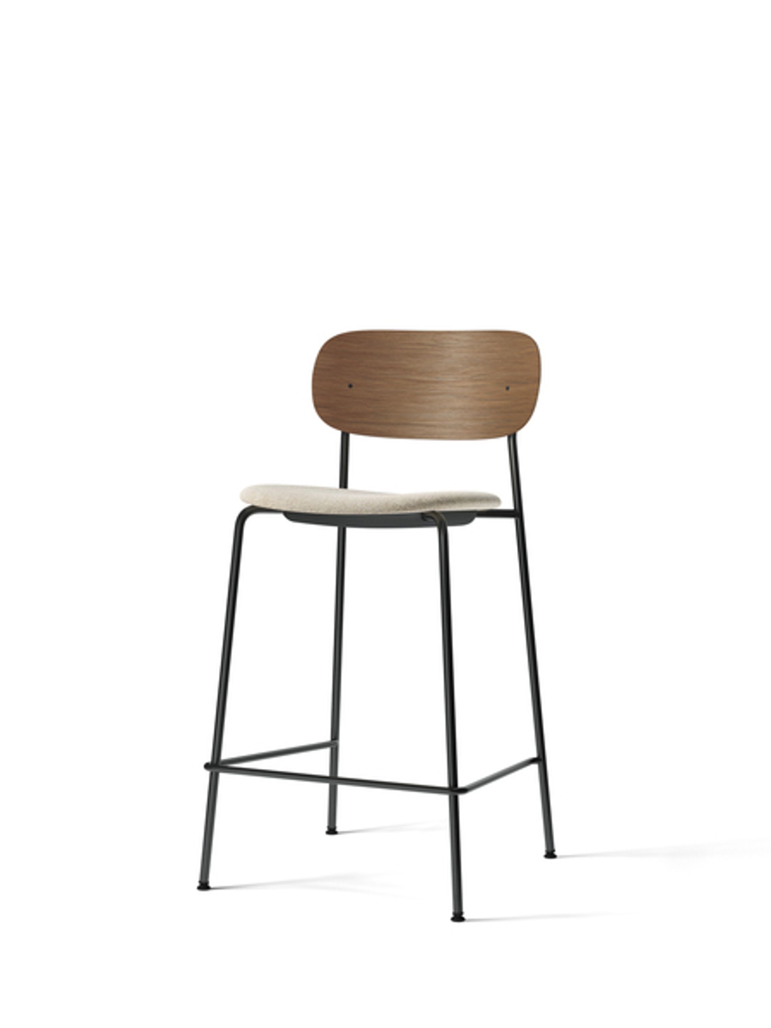 MENU - Barstol - Co Counter Chair - Black Steel / Dark Stained Oak / Moss