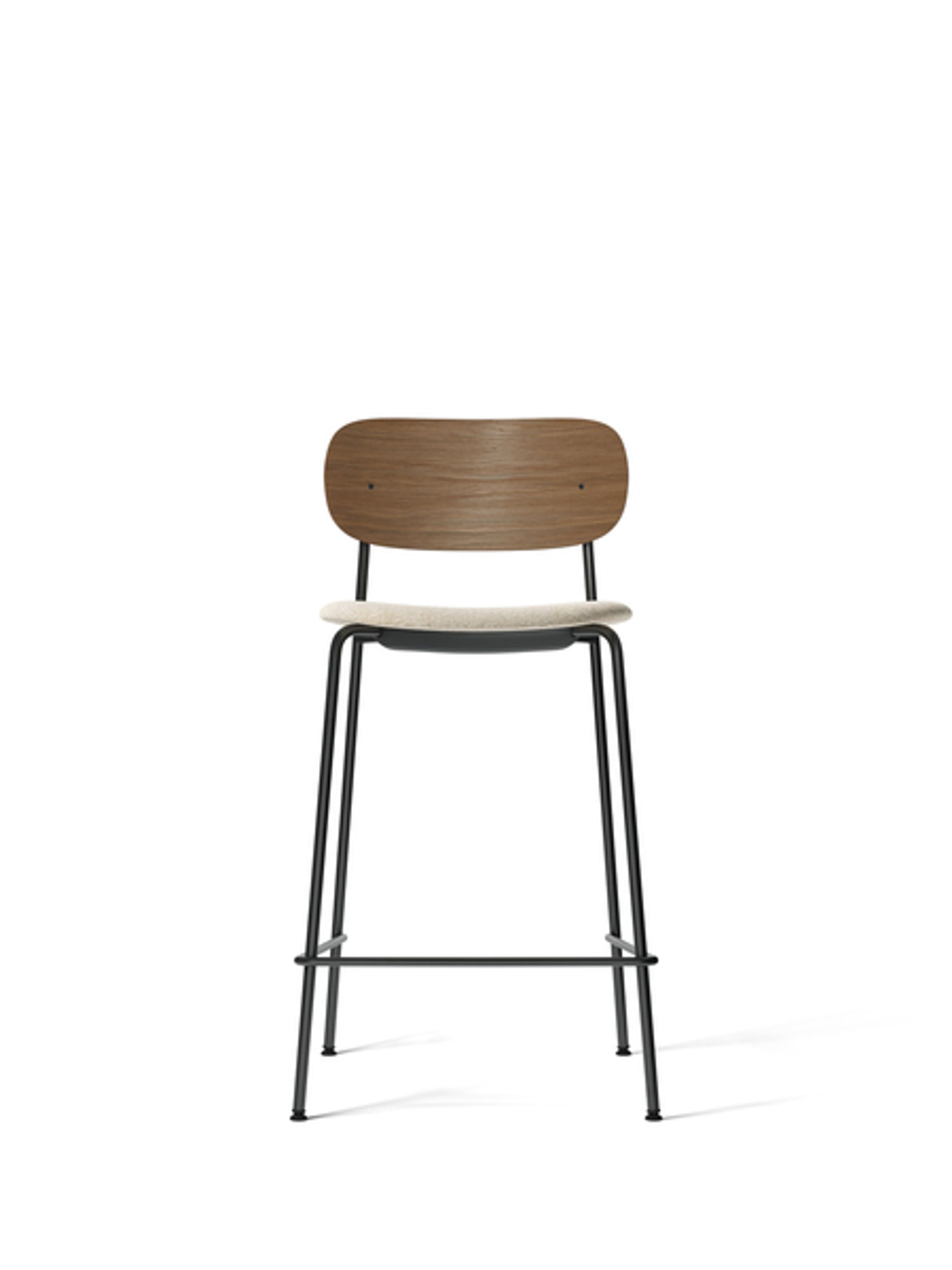 MENU - Barstol - Co Counter Chair - Black Steel / Dark Stained Oak / Moss