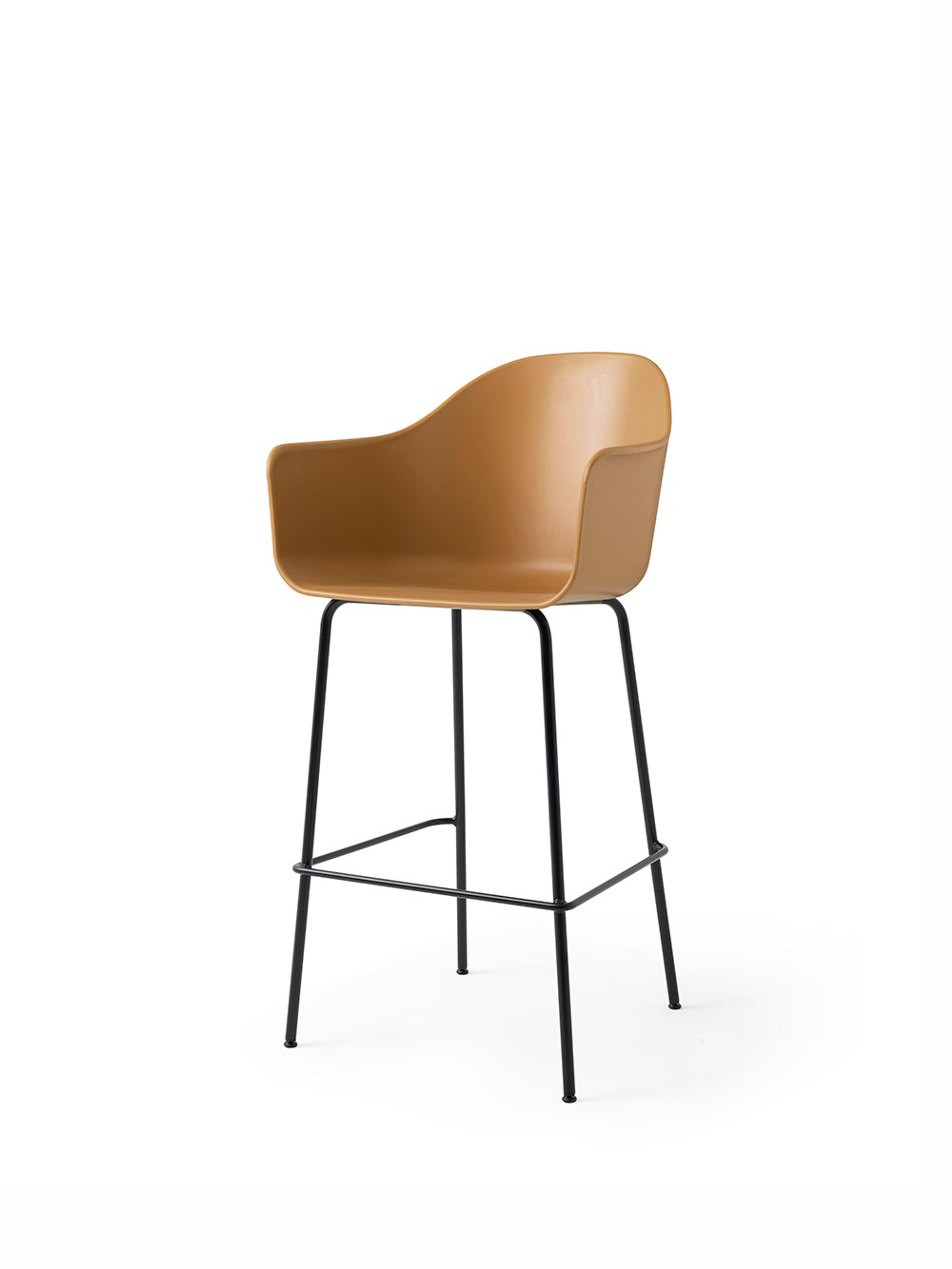 MENU - Bar stool - Harbour Bar Chair / Black Steel Base - Khaki