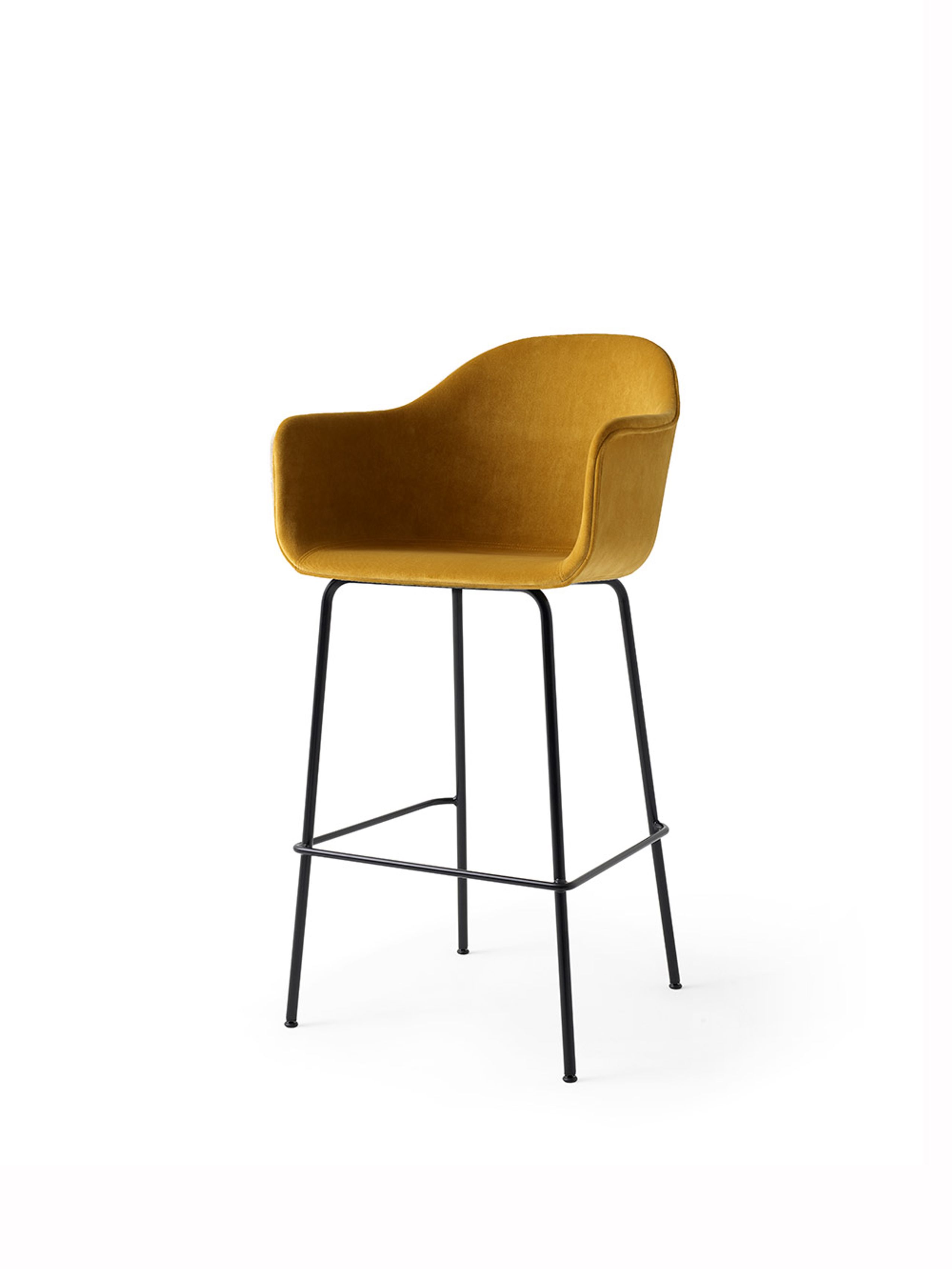 MENU - Barstol - Harbour Bar Counter Chair / Black Steel Base - Upholstery: City Velvet CA 7832/060