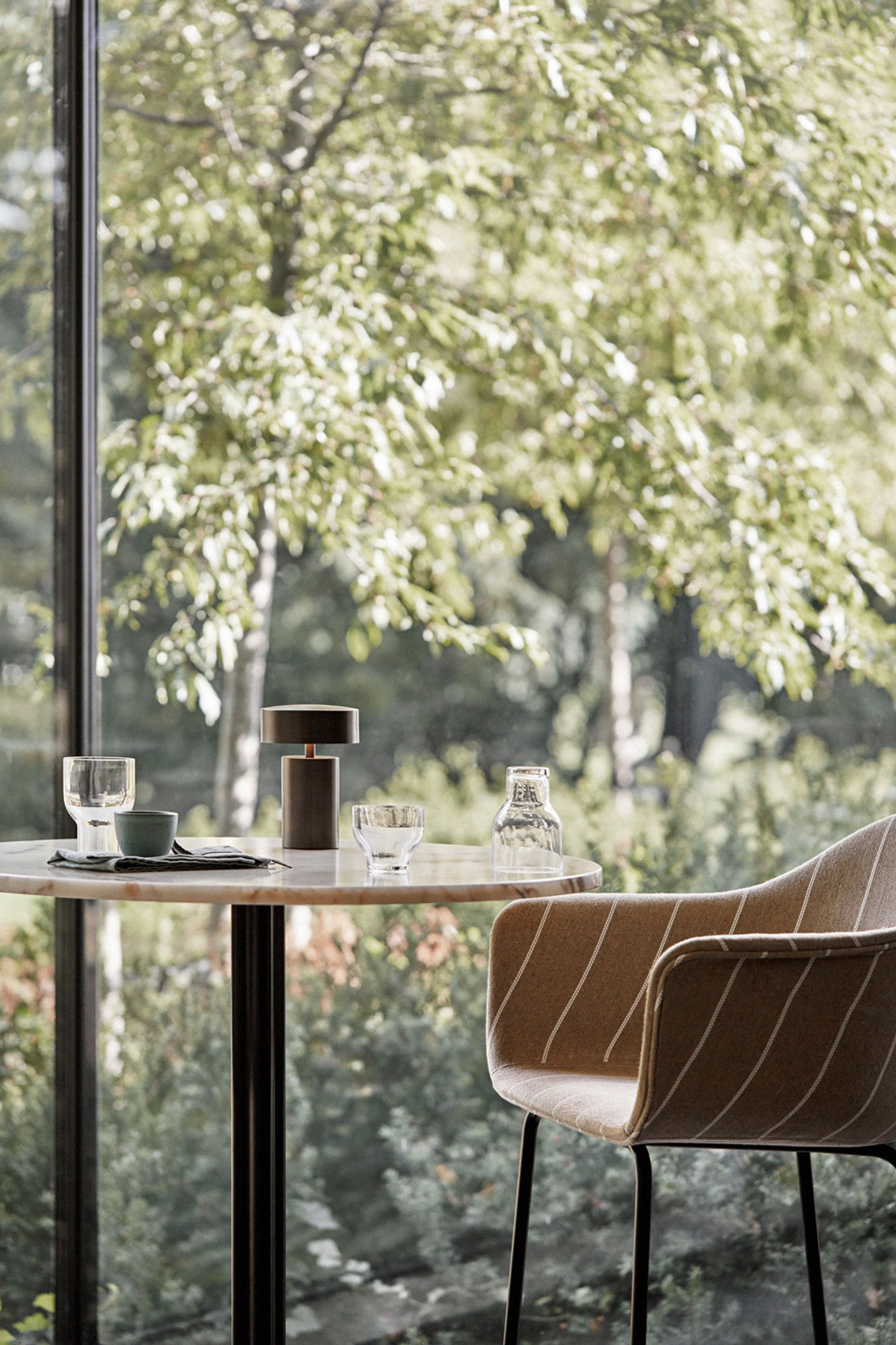 MENU - Bar stool - Harbour Counter Chair / Black Steel Base - Khaki