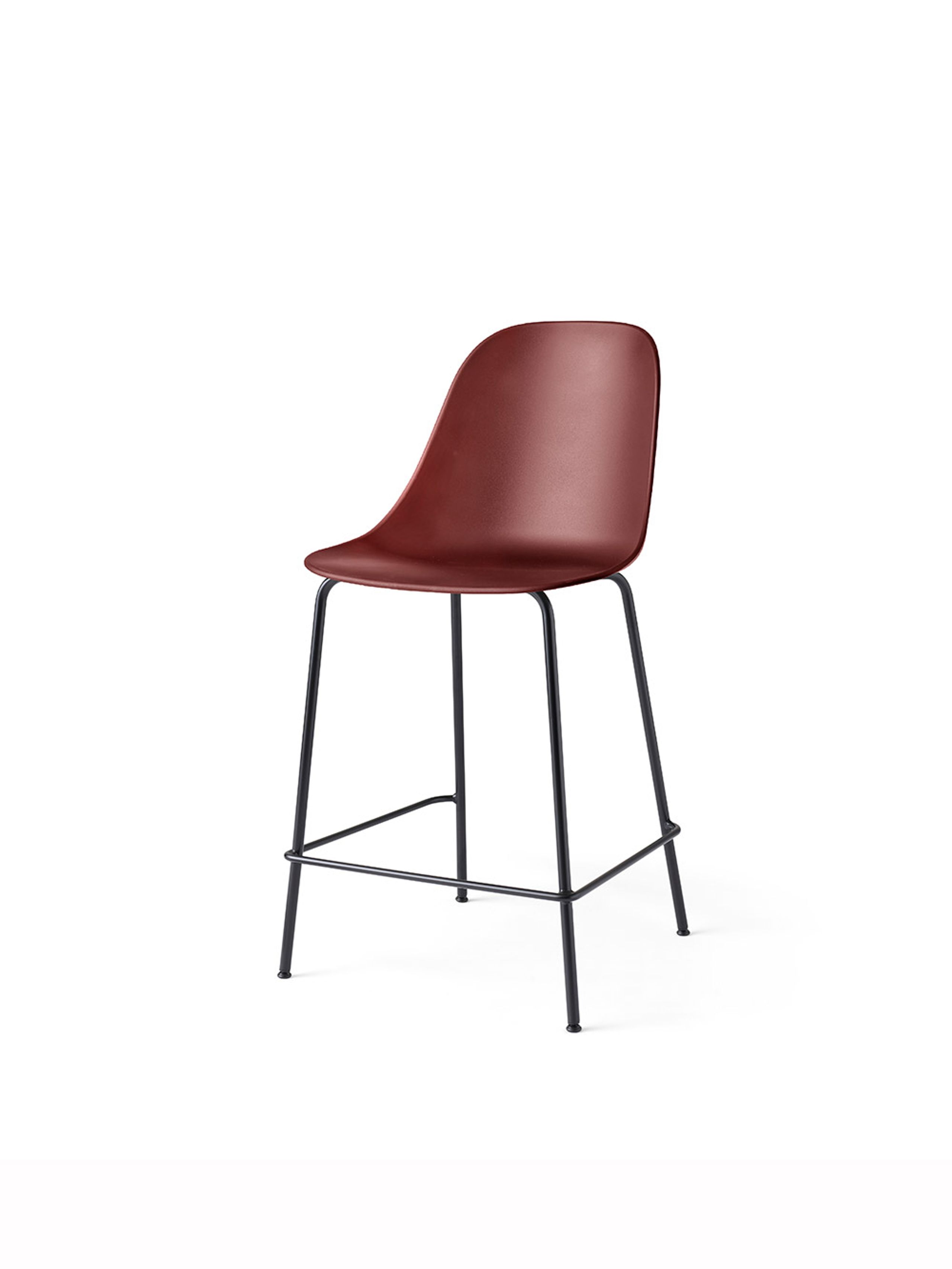 MENU - Tabouret de bar - Harbour Side Counter Chair / Black Steel Base - Burned Red