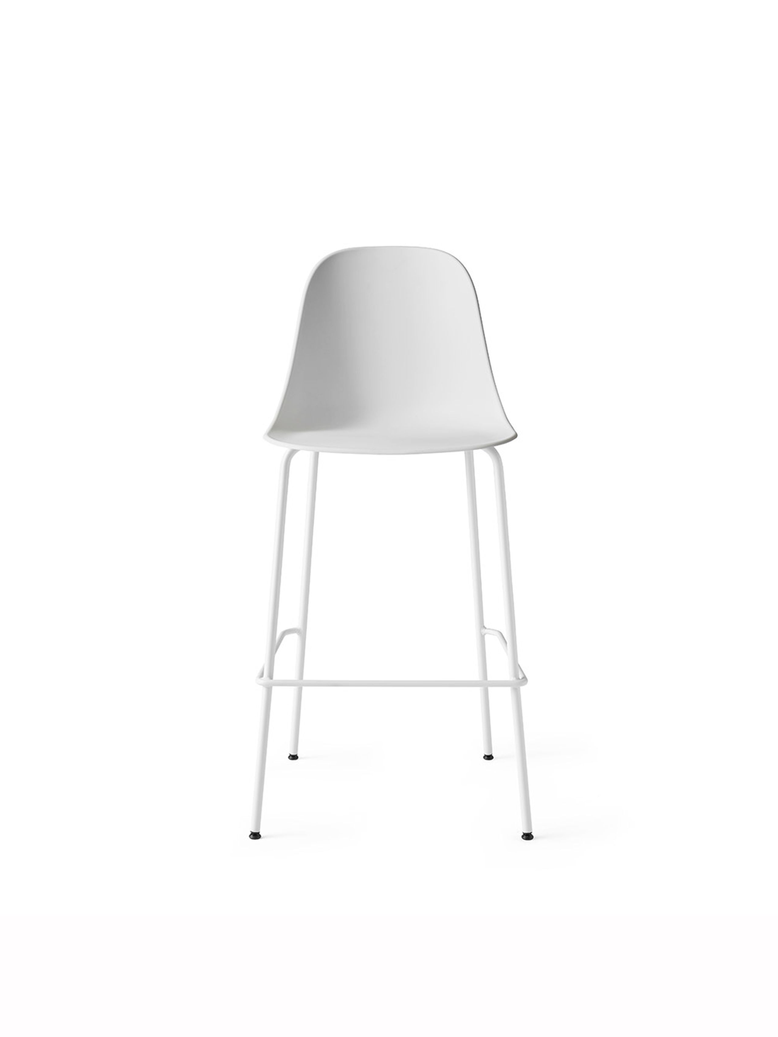 MENU - Barstol - Harbour Bar Counter Chair / Black Steel Base - Light Grey