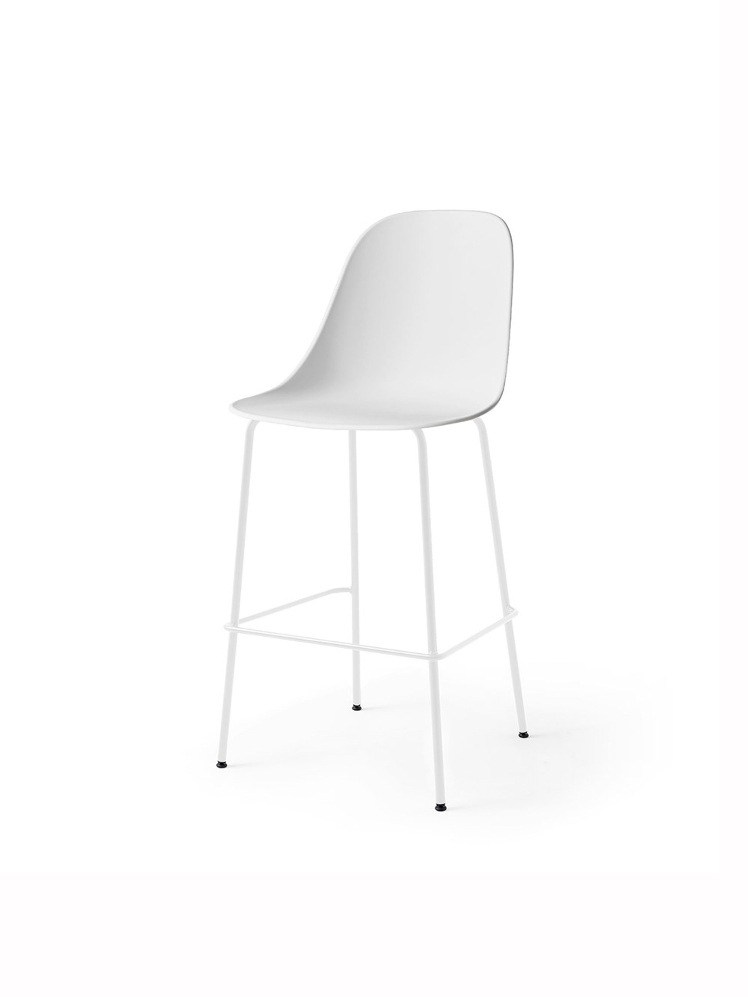 MENU - Barstol - Harbour Bar Counter Chair / Black Steel Base - Light Grey