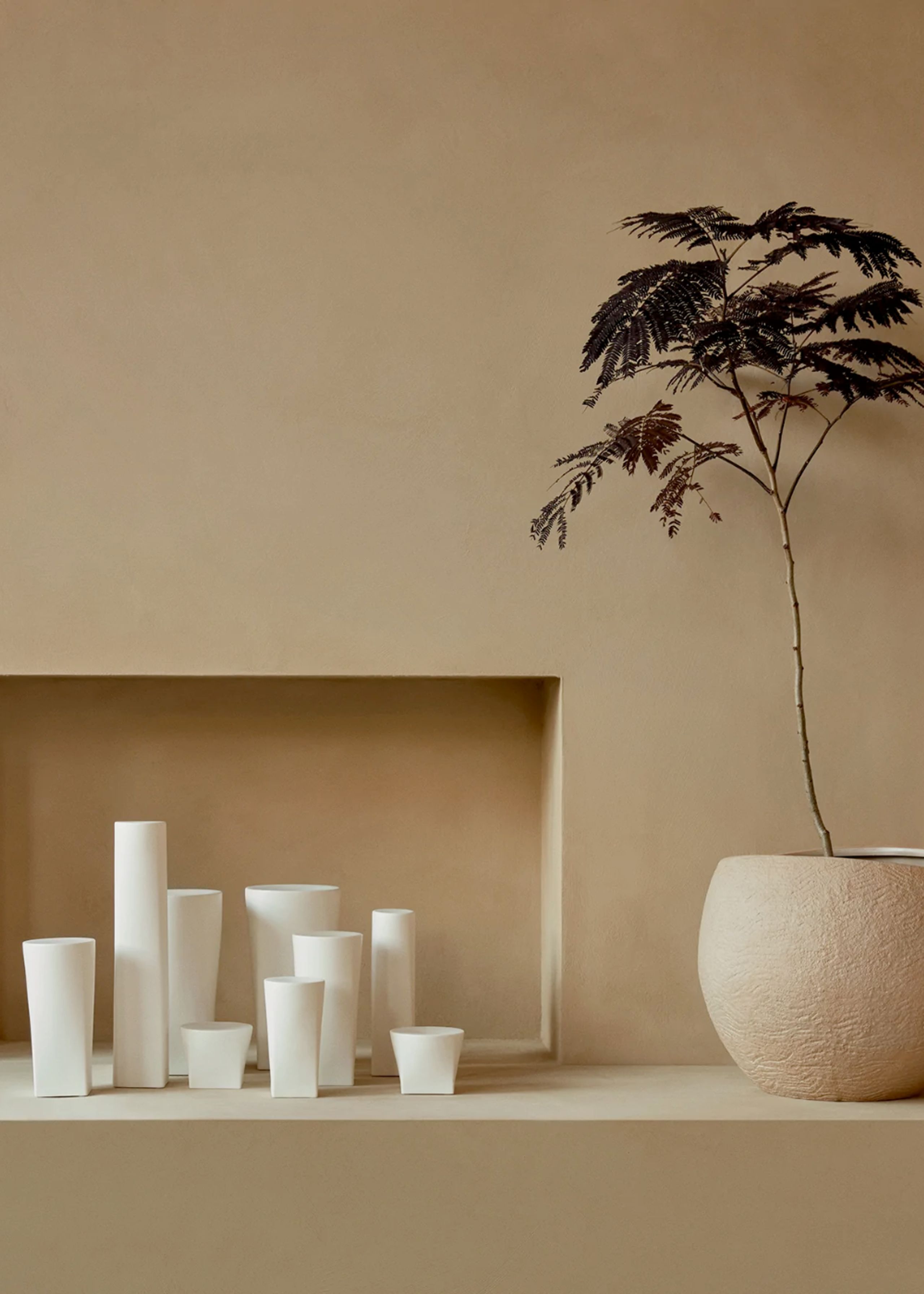 MENU - Block Candle - Ignus Flameless Candle - White - matte finish