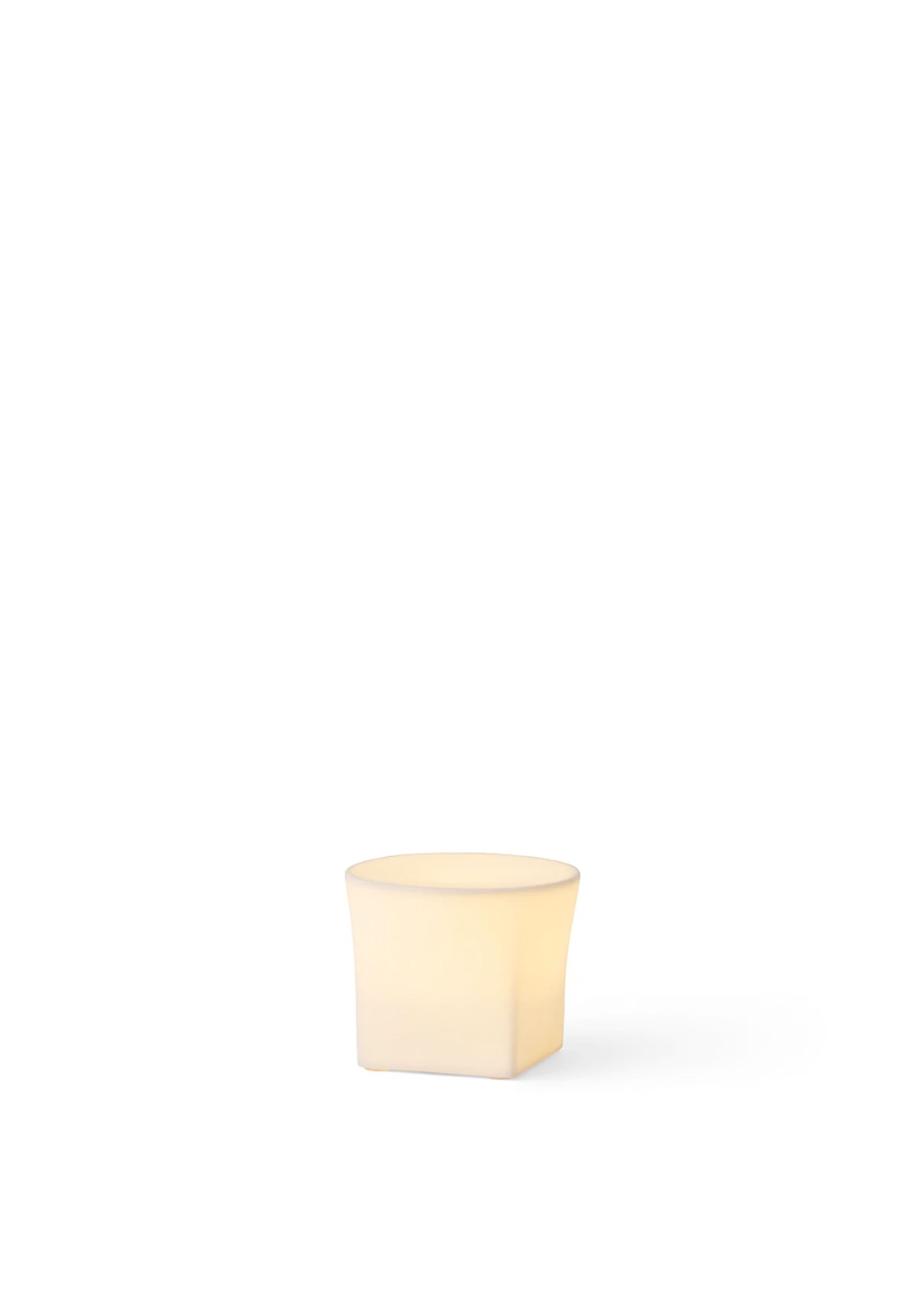 MENU - Block Candle - Ignus Flameless Candle - White - matte finish
