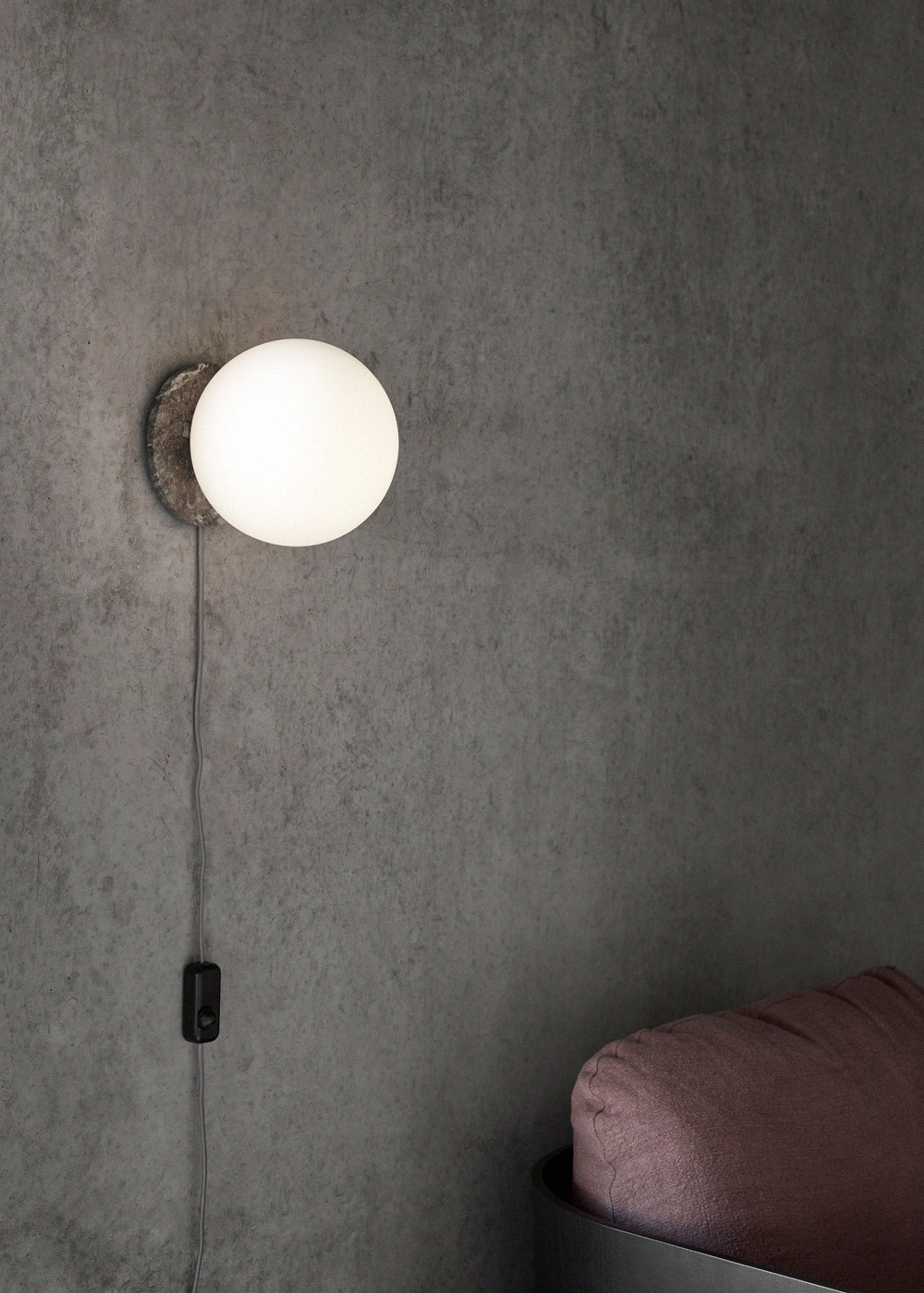 MENU - Table Lamp - TR Bulb / Table-Wall Lamp - Grey Marble / Shiny Opal