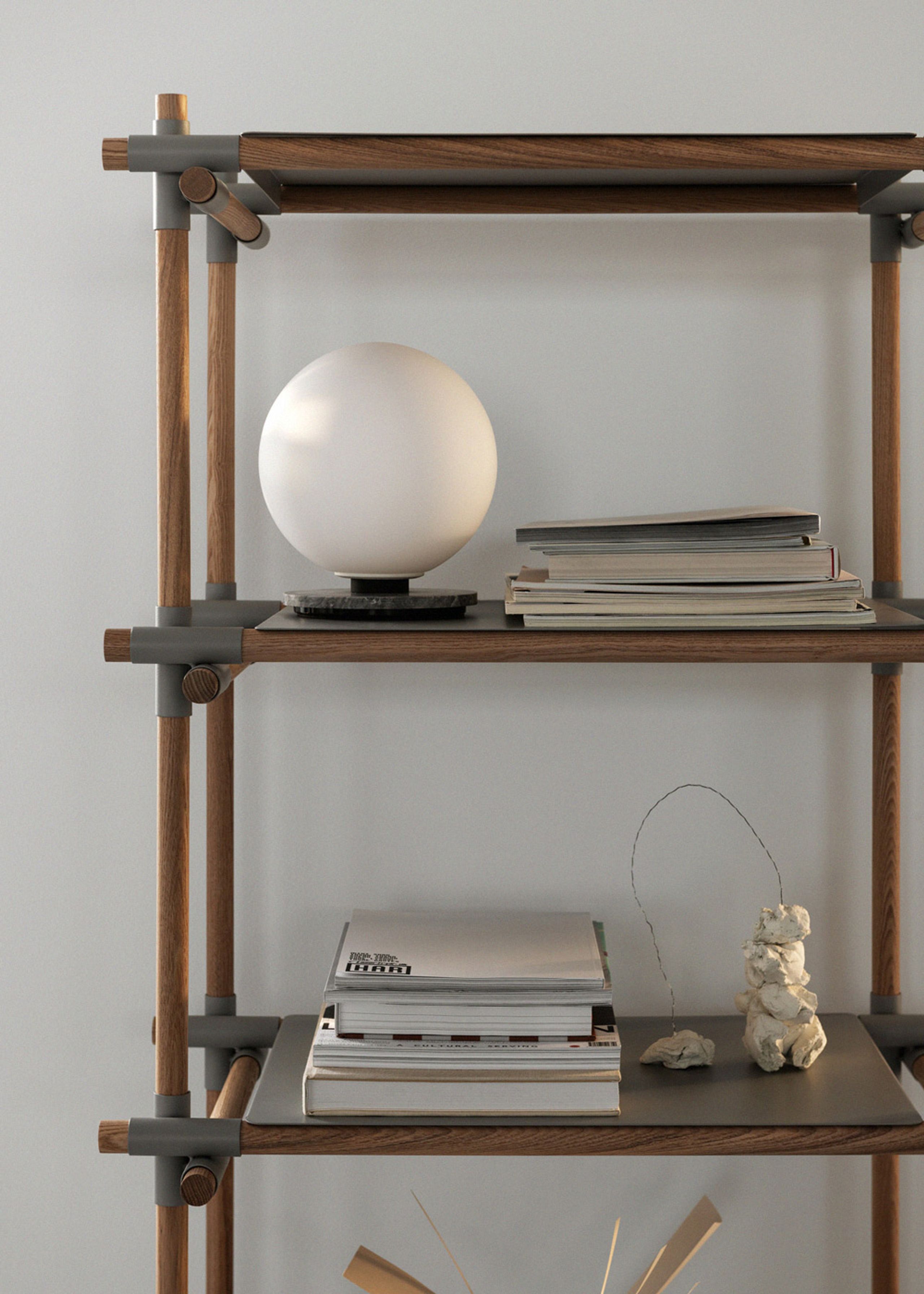 MENU - Table Lamp - TR Bulb / Table-Wall Lamp - Grey Marble / Shiny Opal