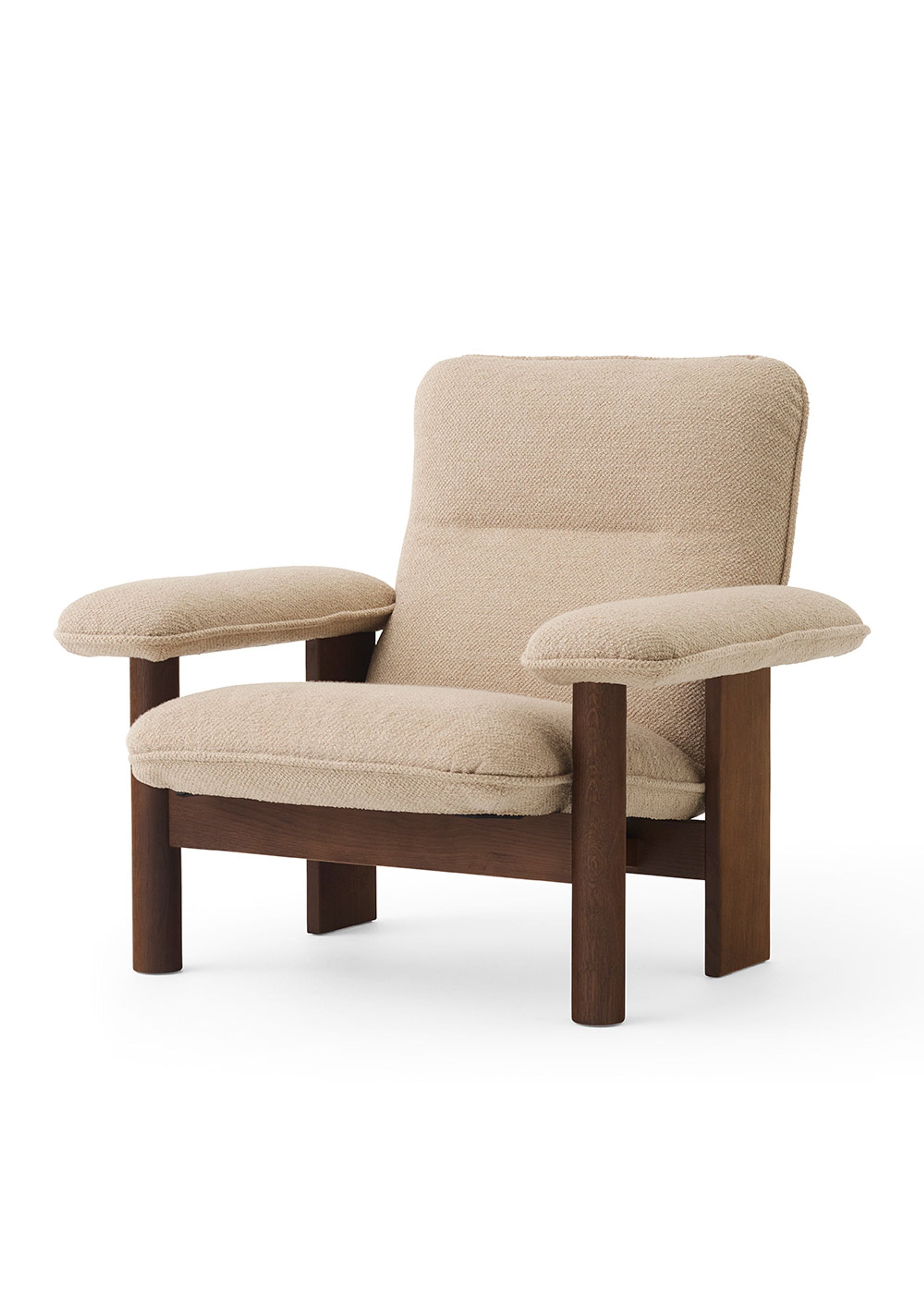 Audo Copenhagen - Křeslo - Brasilia Lounge Chair - Dark Stained Oak Base - Bouclé 02
