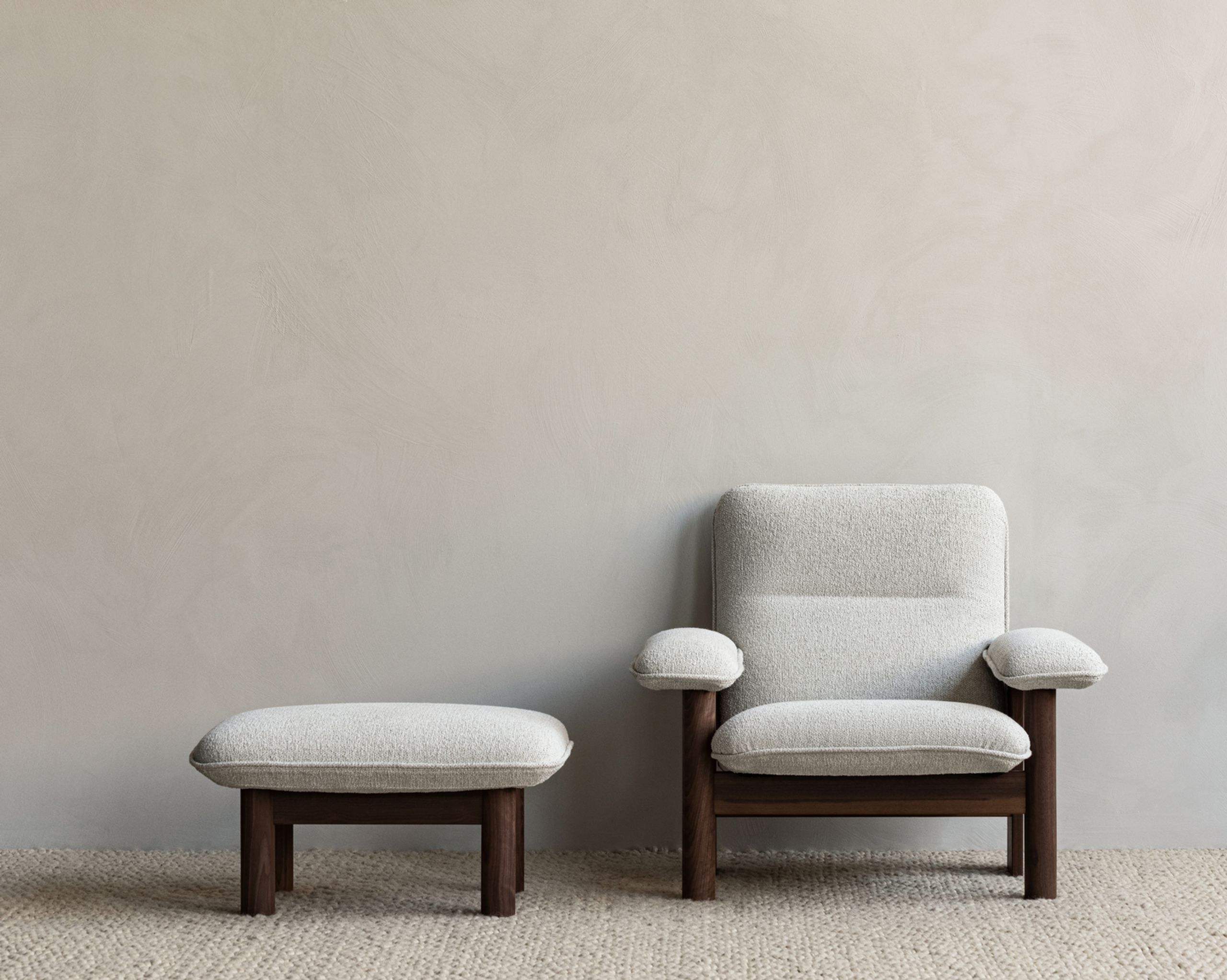 MENU - Armchair - Brasilia Lounge Chair - Natural Oak Base - Bouclé 02