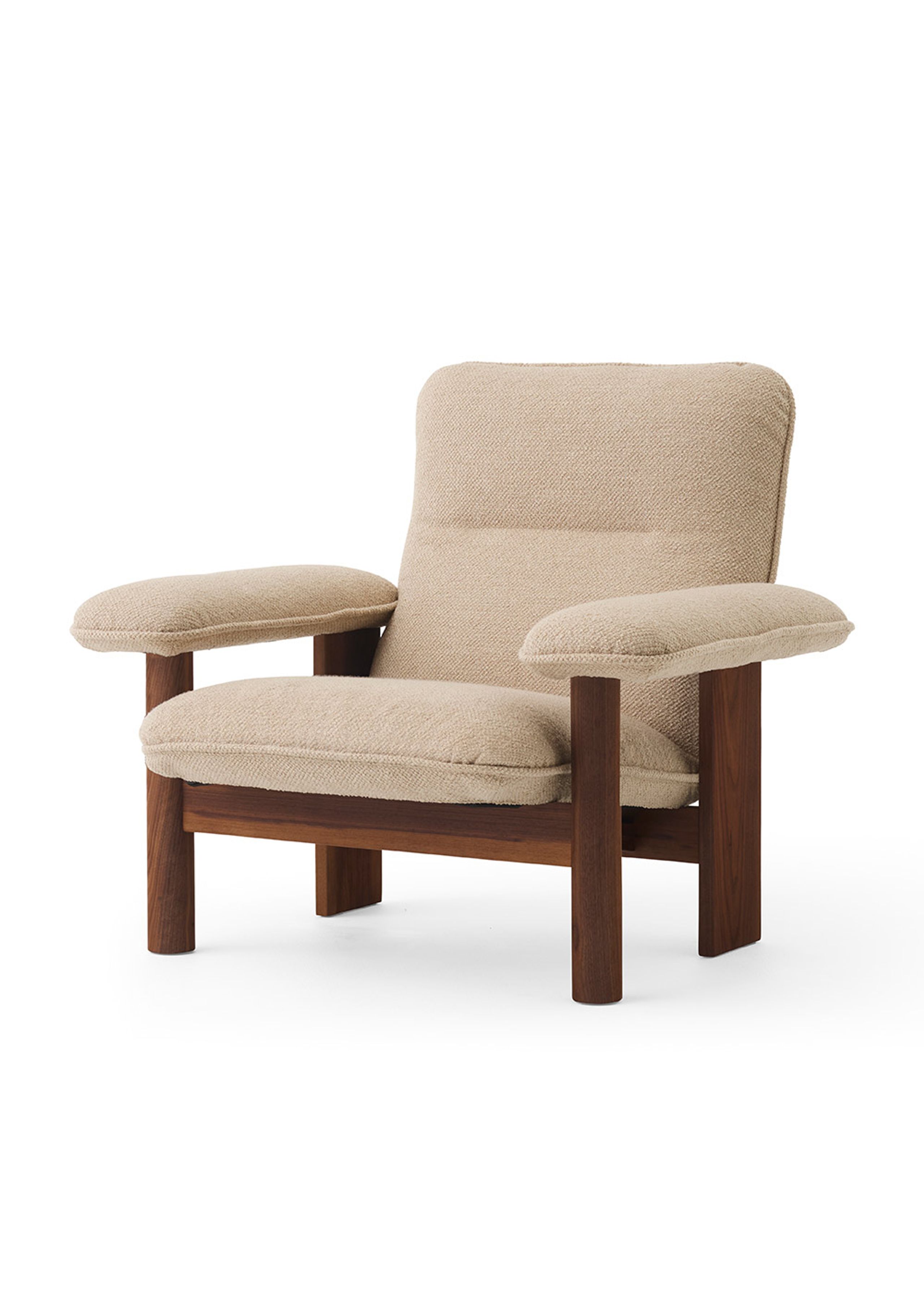 MENU - Lænestol - Brasilia Lounge Chair - Walnut Base - Bouclé 02