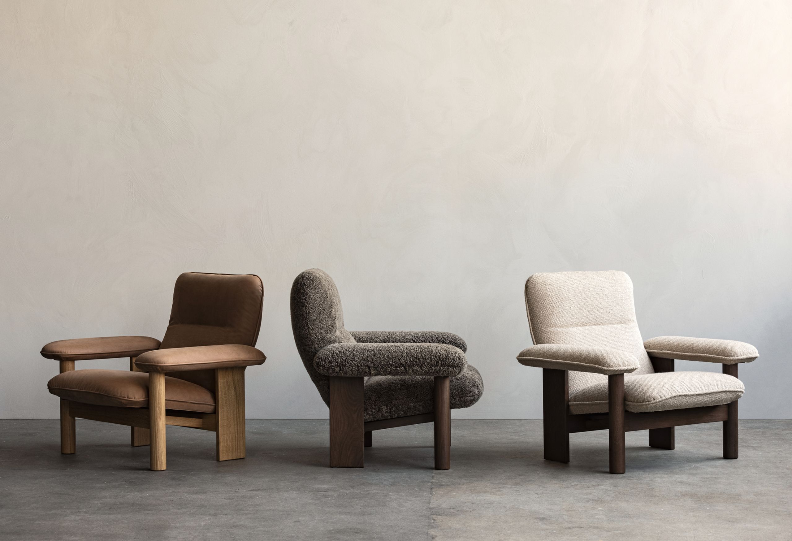 MENU - Sessel - Brasilia Lounge Chair - Walnut Base - Moss 011