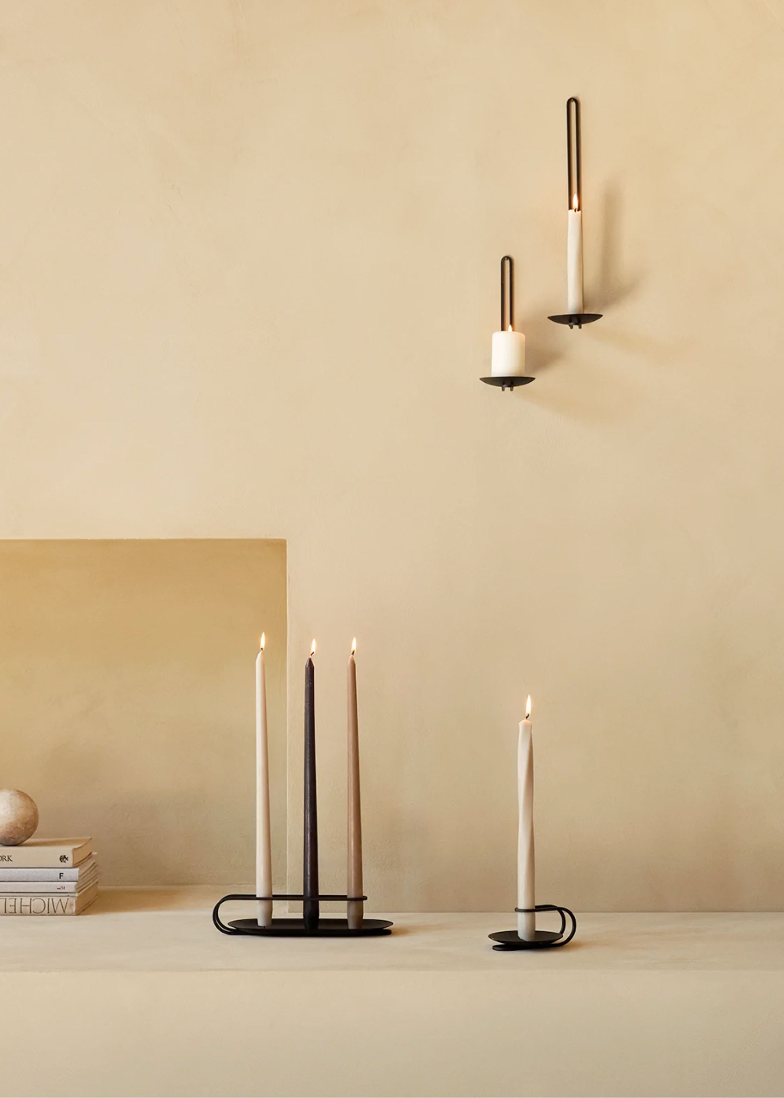 MENU - Candle Holder - Clip Candle Holder - H20, Wall, Tealight Black