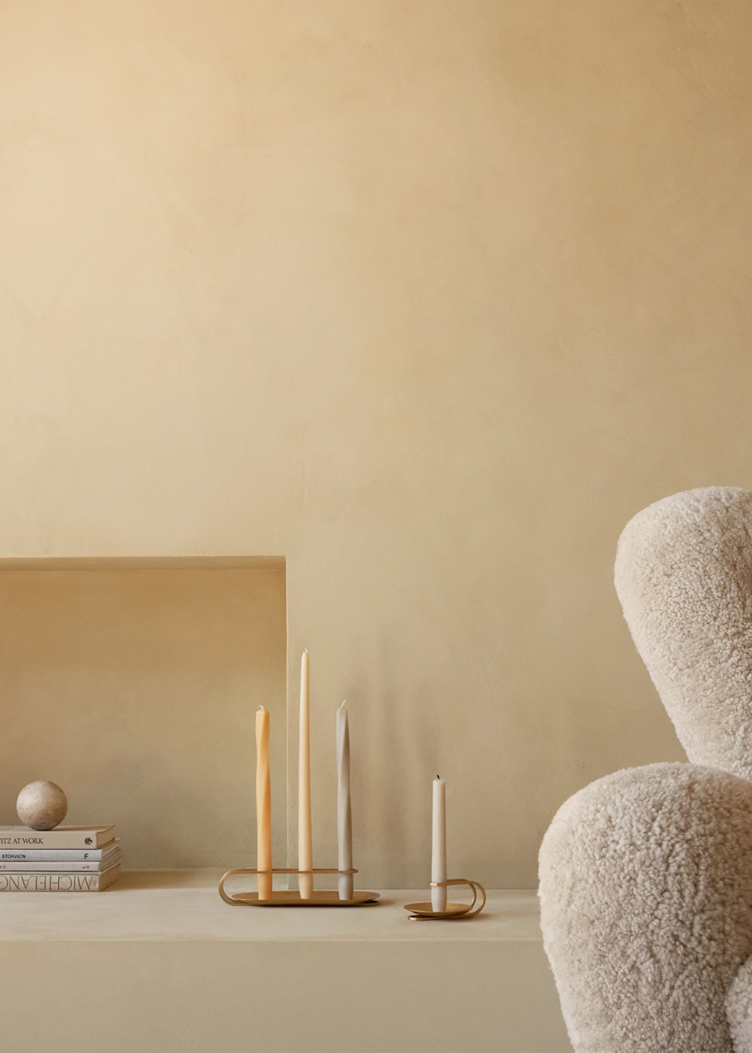 MENU - Porte-lumière - Clip Candle Holder - Brass/Tray