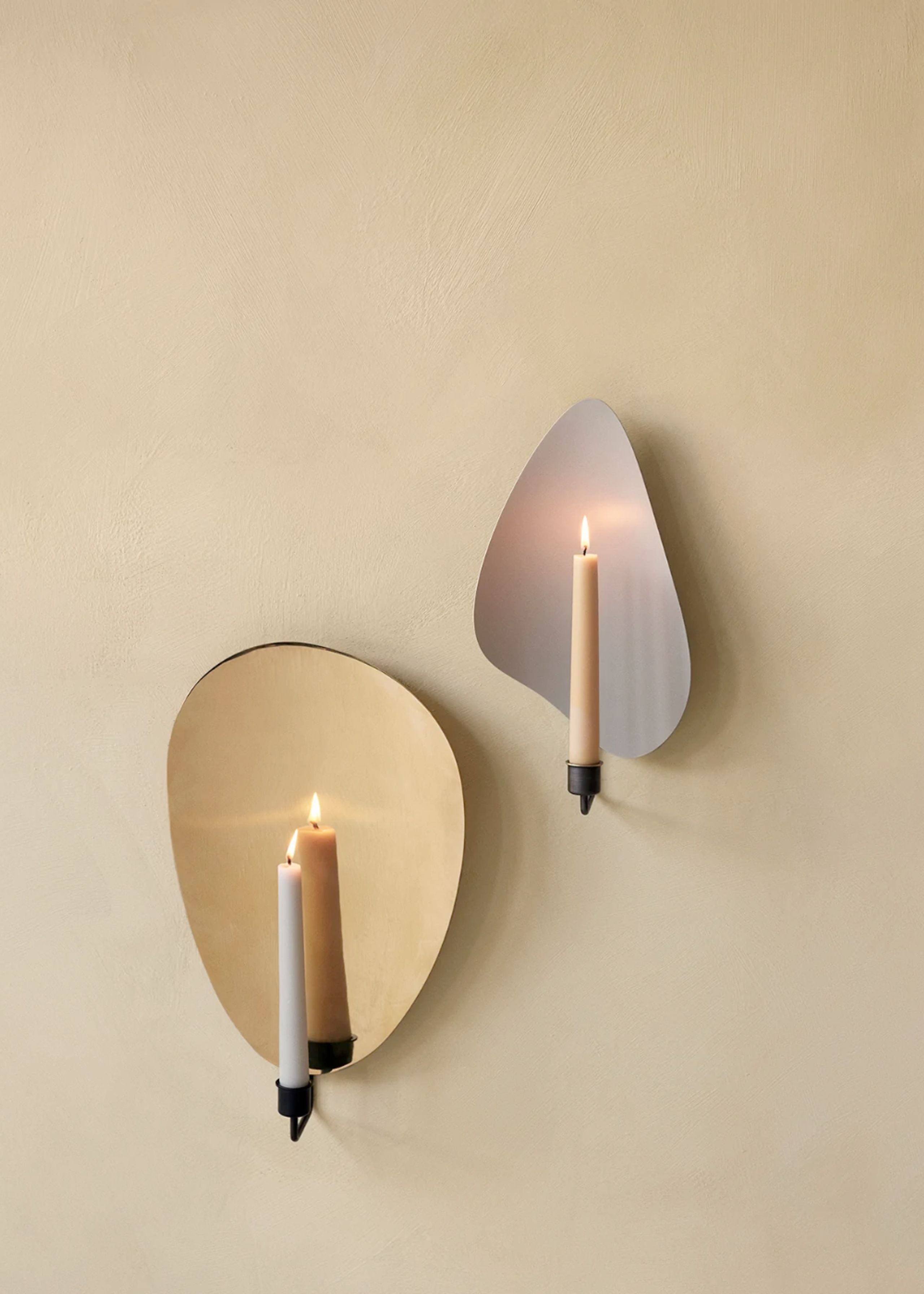 MENU - Kandelaar - Flambeau - Wall candleholders - H34 Bronzed Brass/Grey