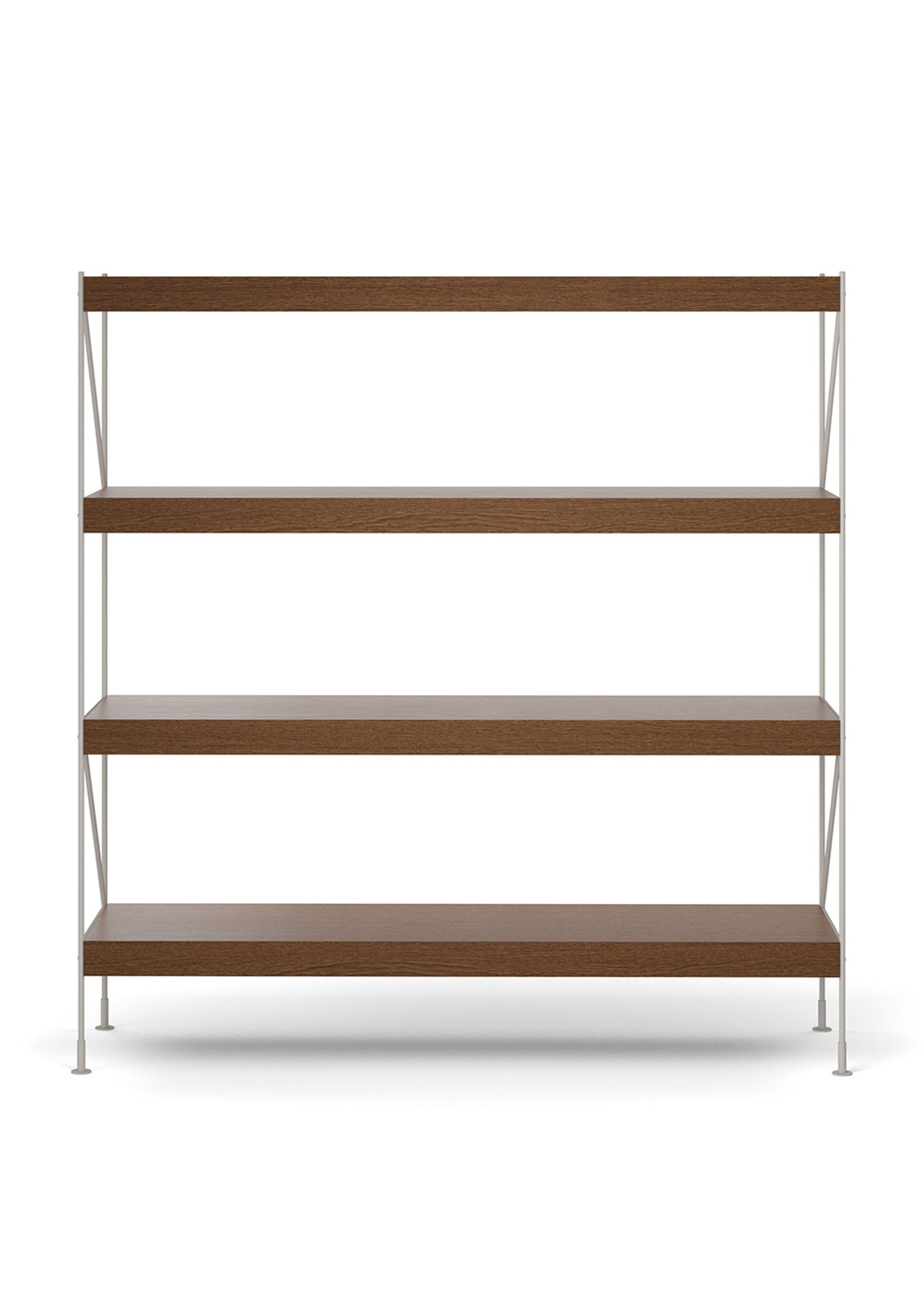 MENU - Libreria - Zet Storage System - H158 - Ivory Steel / Dark Stained Oak