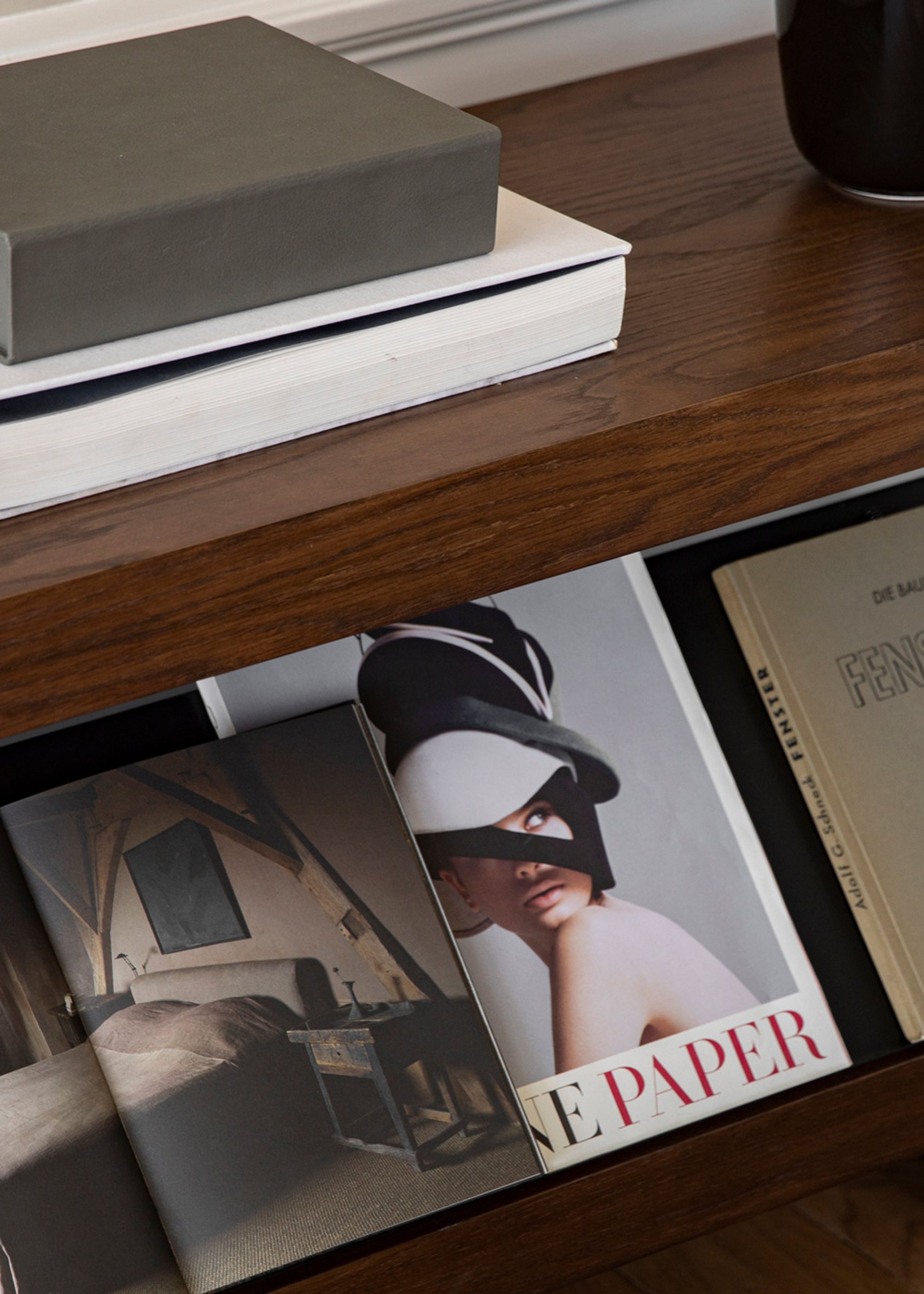 MENU - Libreria - Zet Storage System - H158 - Ivory Steel / Dark Stained Oak