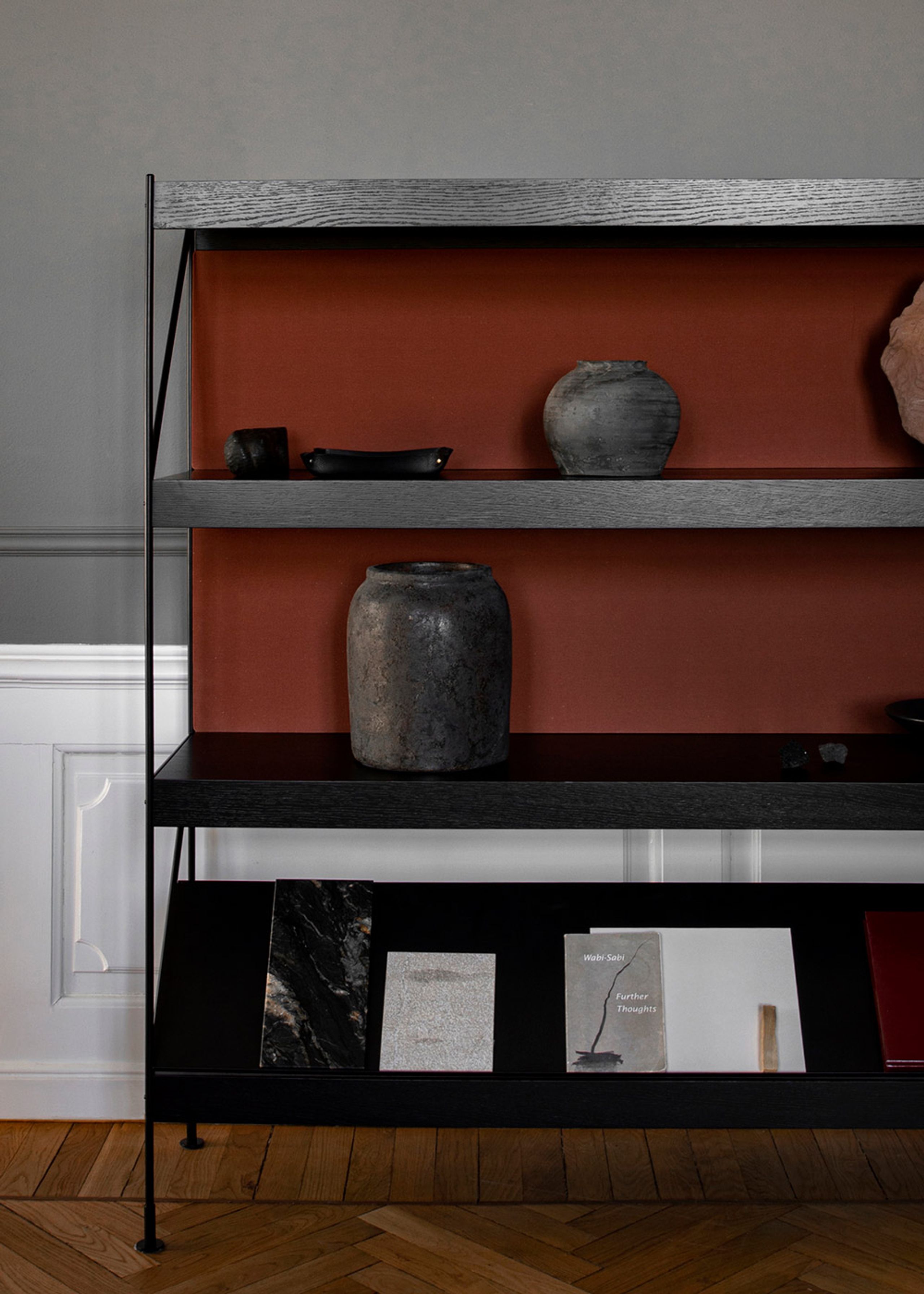 MENU - Libreria - Zet Storage System - H158 - Ivory Steel / Dark Stained Oak