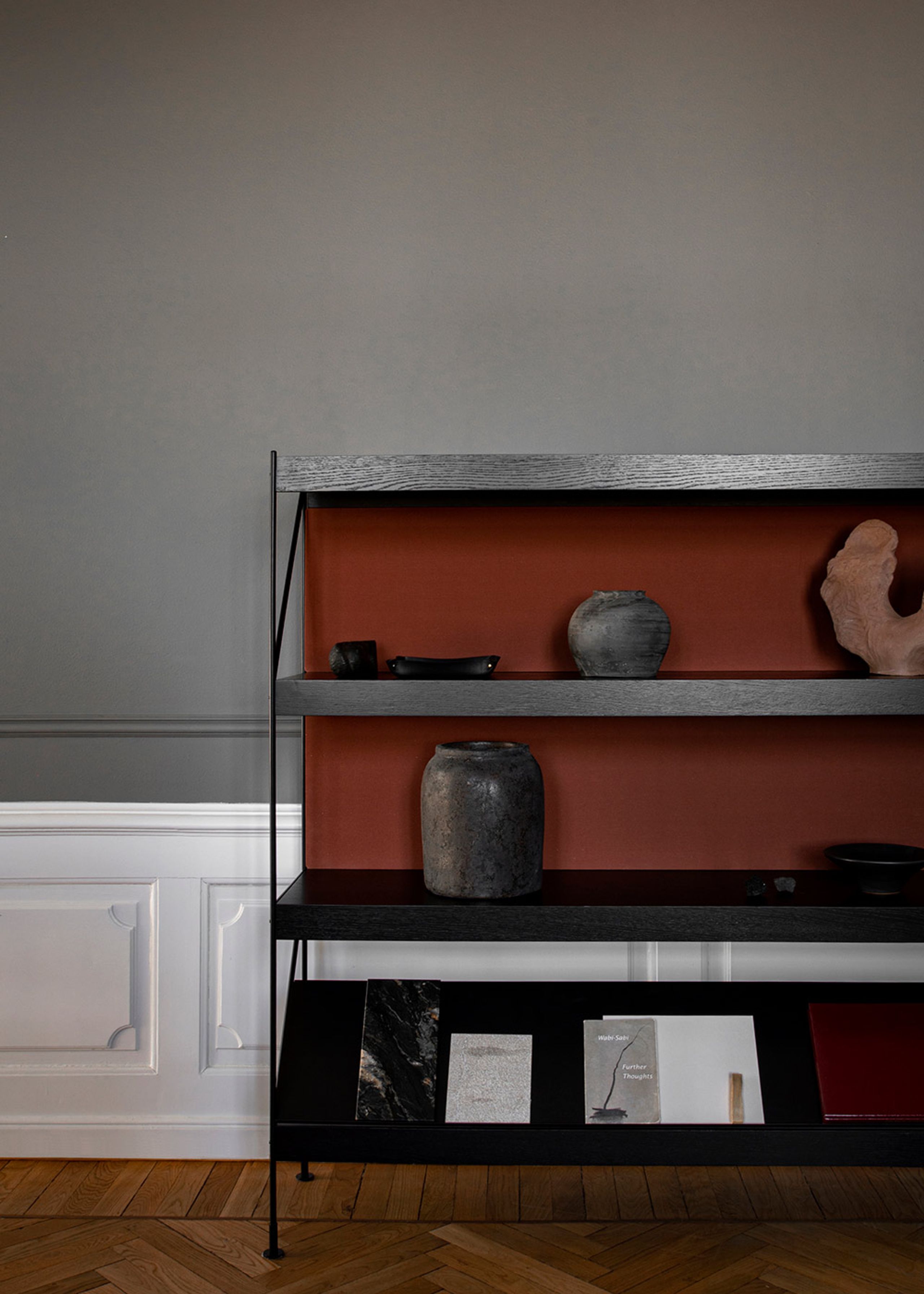 MENU - Libreria - Zet Storage System - H158 - Ivory Steel / Dark Stained Oak