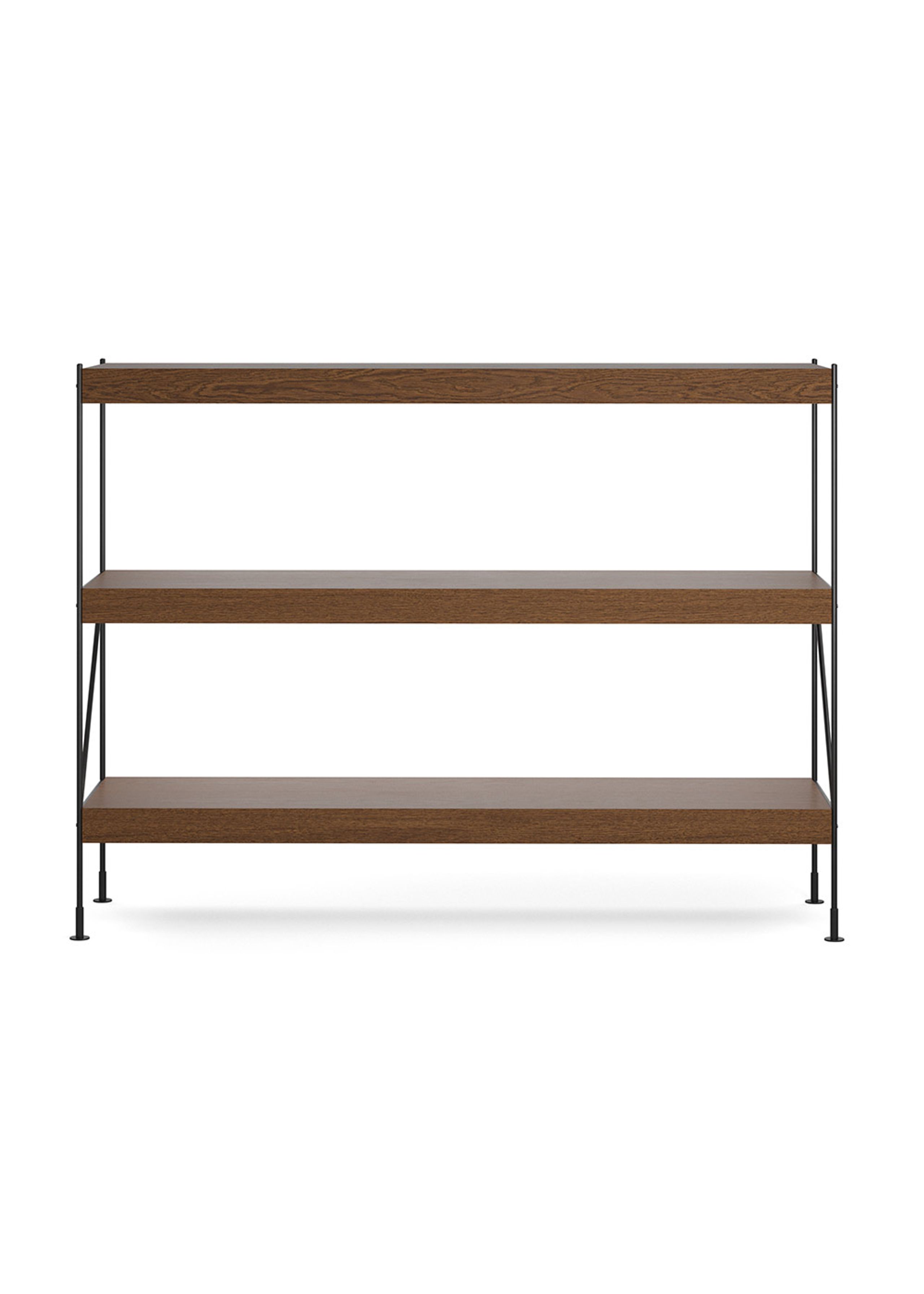 MENU - Étagère - Zet Storage System - H114 - Black Steel / Dark Stained Oak