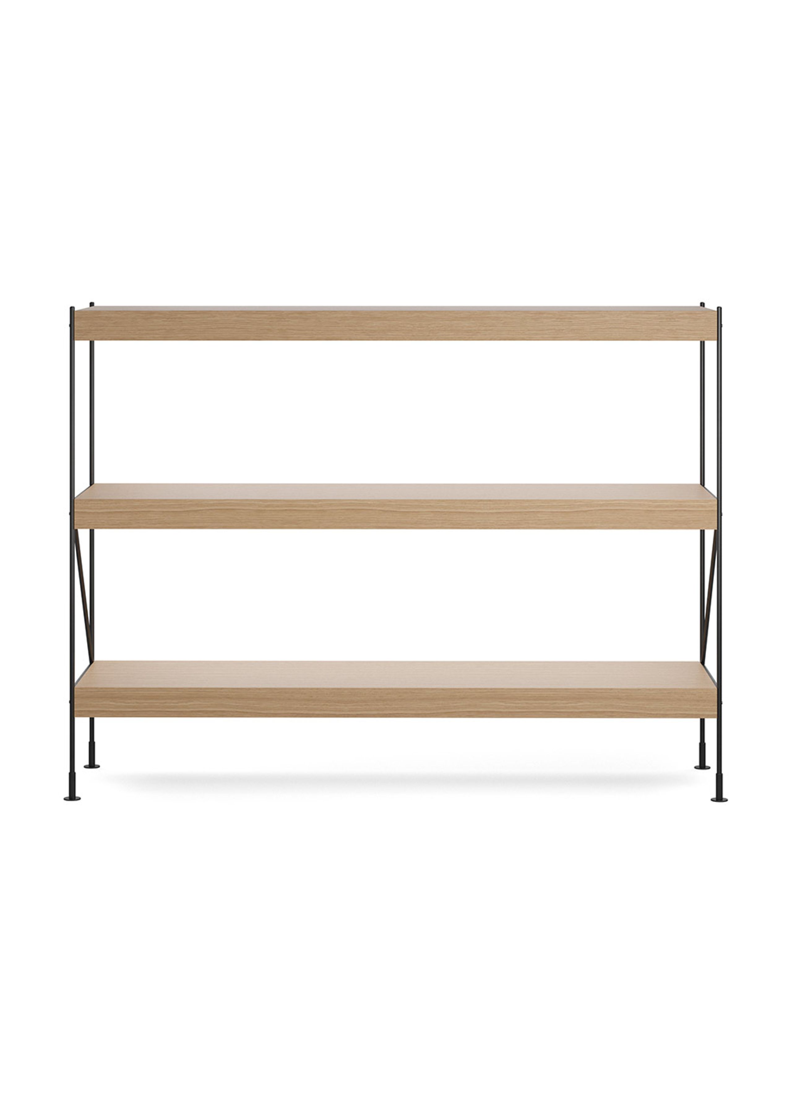 MENU - Étagère - Zet Storage System - H114 - Black Steel / Natural Oak
