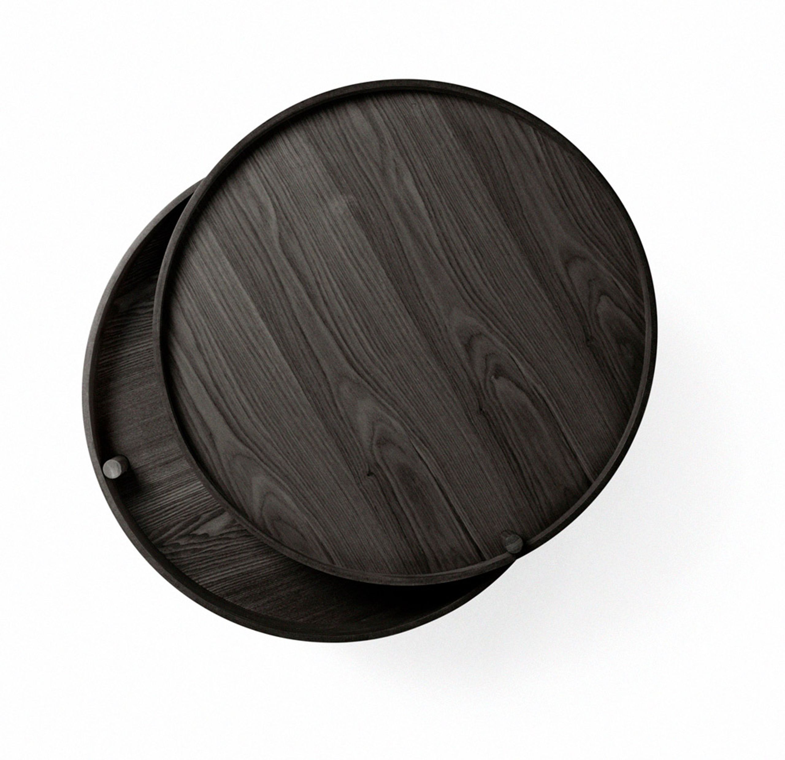 MENU - Soffbord - Turning Table - Black Ash / Brass