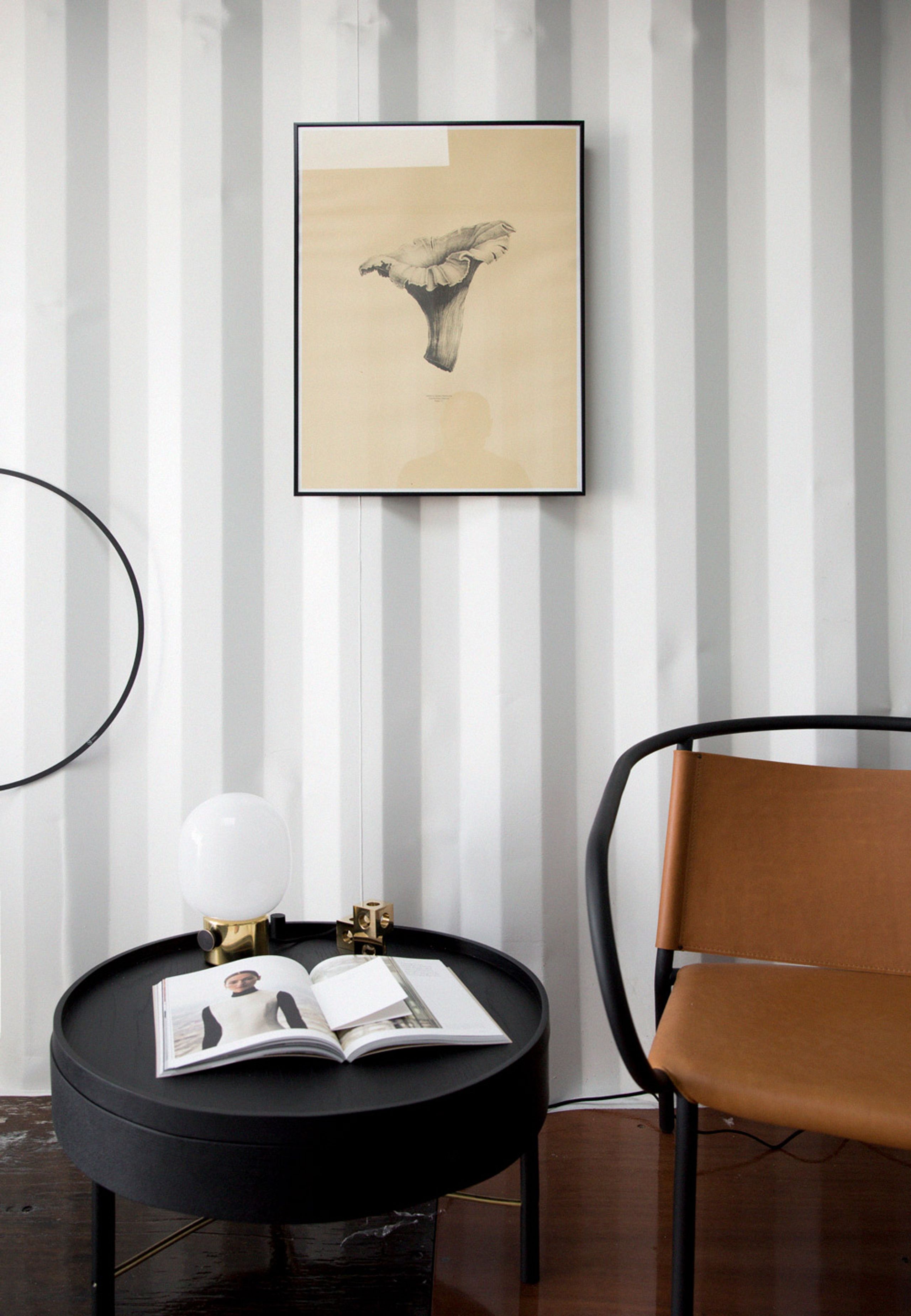 MENU - Soffbord - Turning Table - Black Ash / Brass