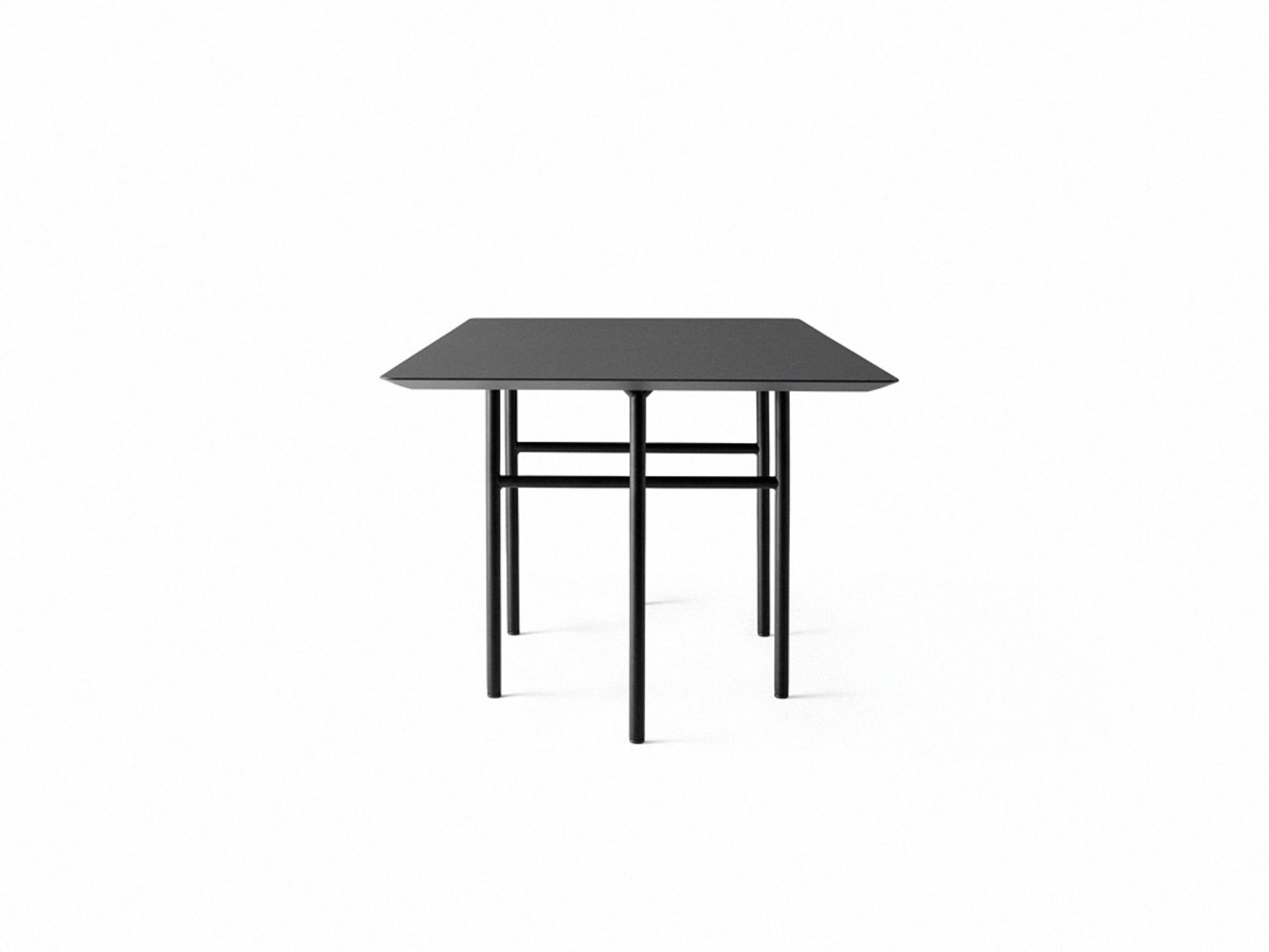 MENU - Dining Table - Snaregade Rectangular Dining Table - Black/Charcoal Linoleum