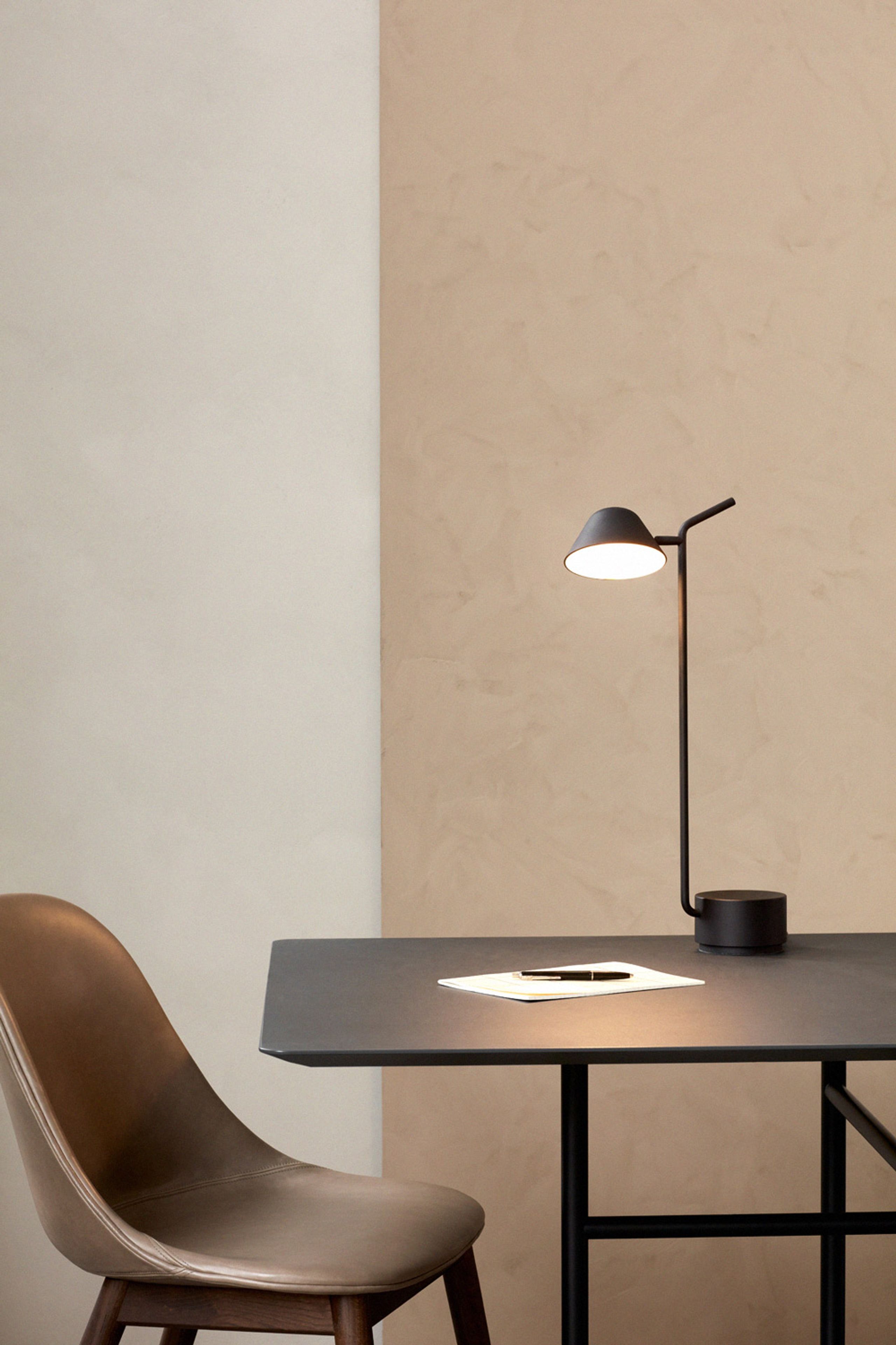 MENU - Dining Table - Snaregade Rectangular Dining Table - Black/Charcoal Linoleum