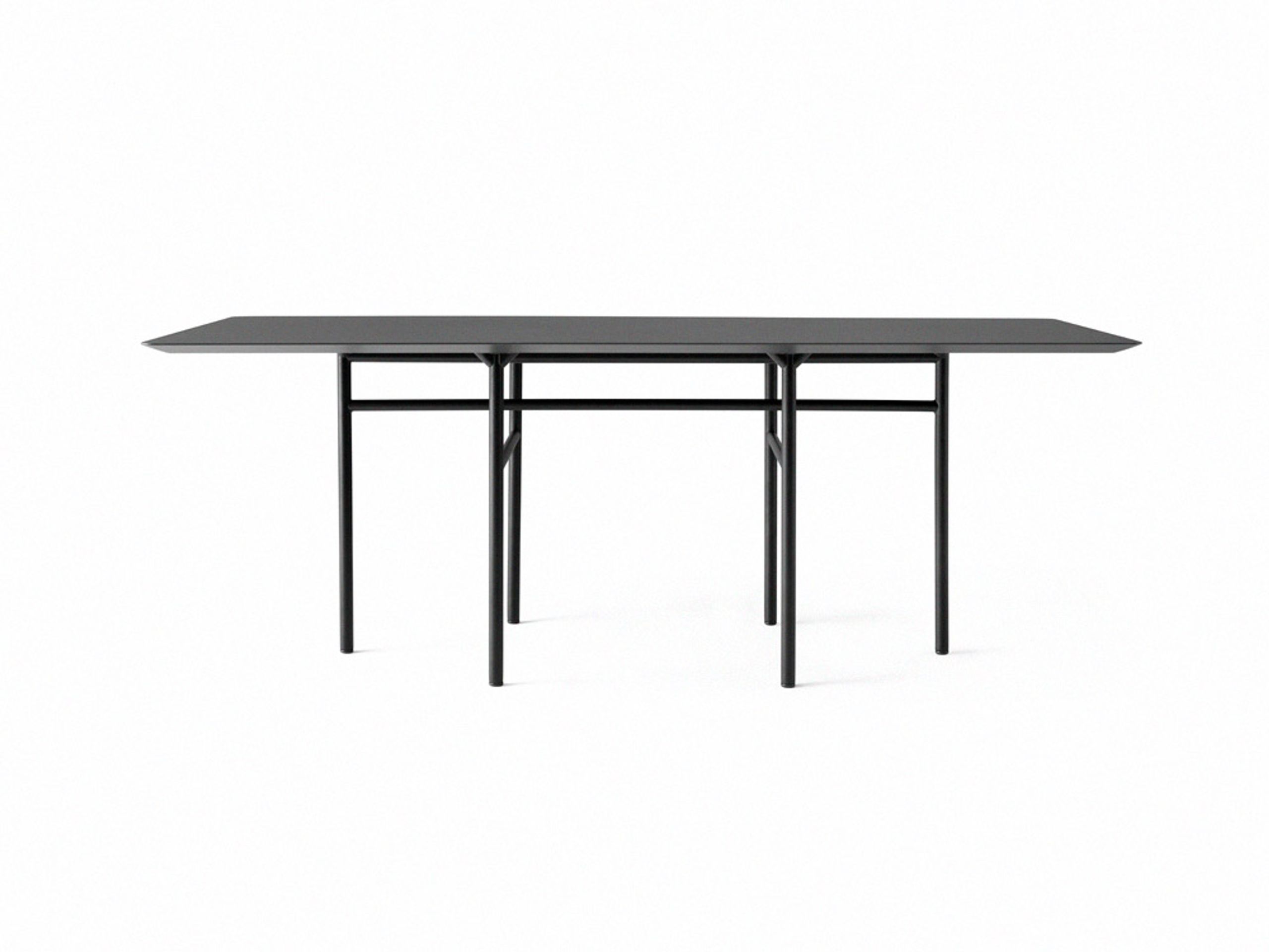 MENU - Dining Table - Snaregade Rectangular Dining Table - Black/Charcoal Linoleum
