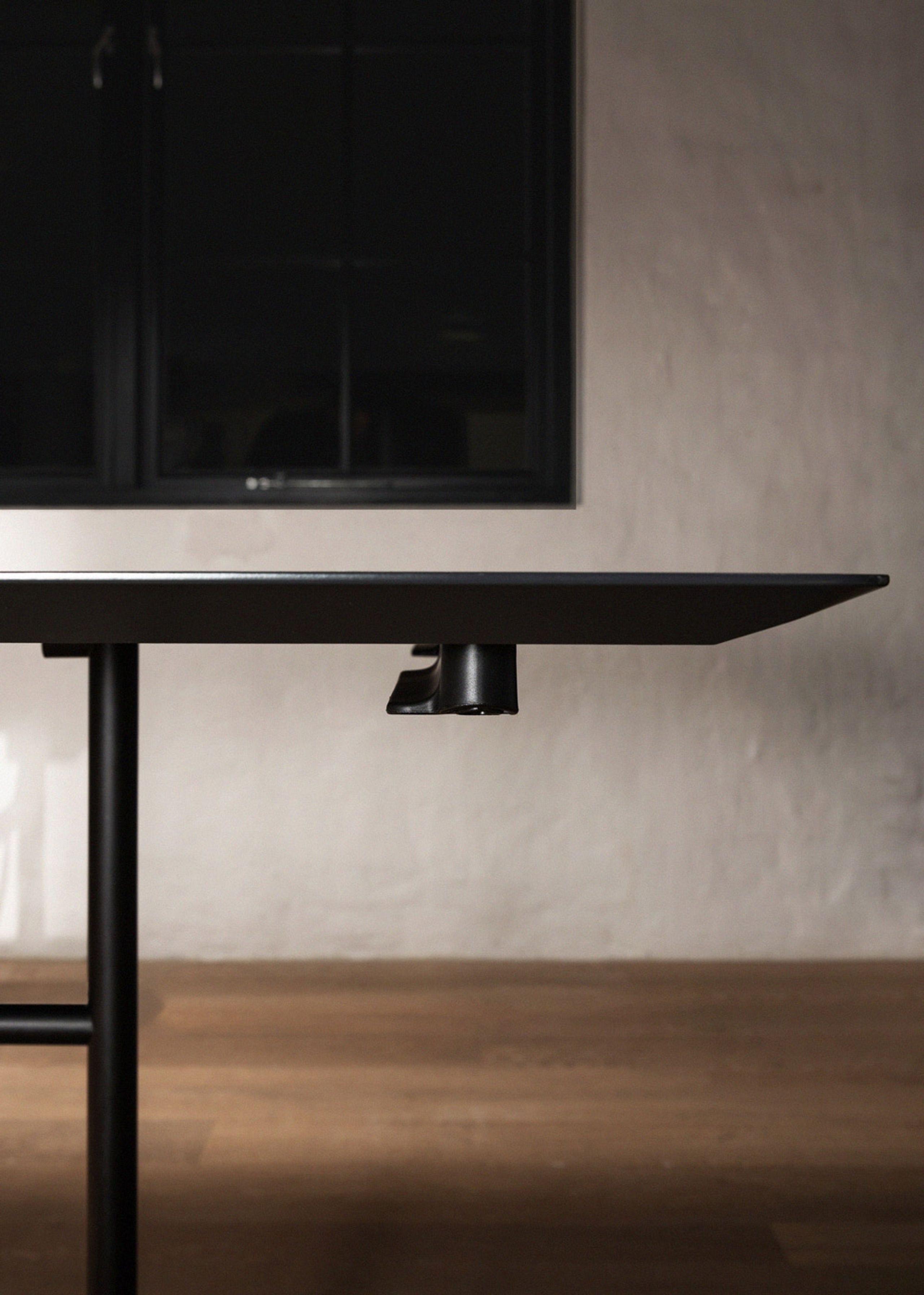 MENU - Dining Table - Snaregade Rectangular Dining Table - Black/Charcoal Linoleum