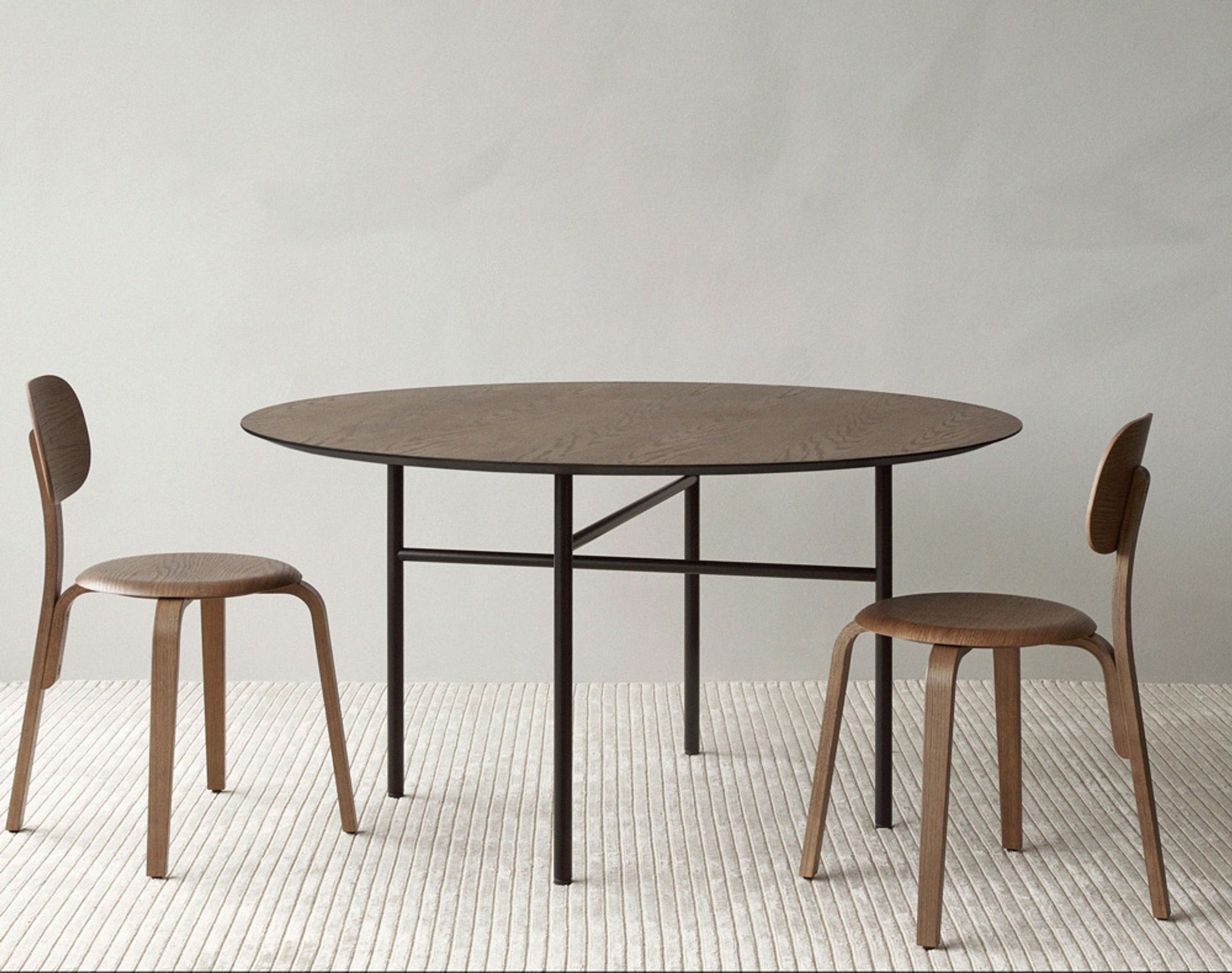 MENU - Dining Table - Snaregade Round Dining Table - Black/Charcoal Linoleum - Ø120